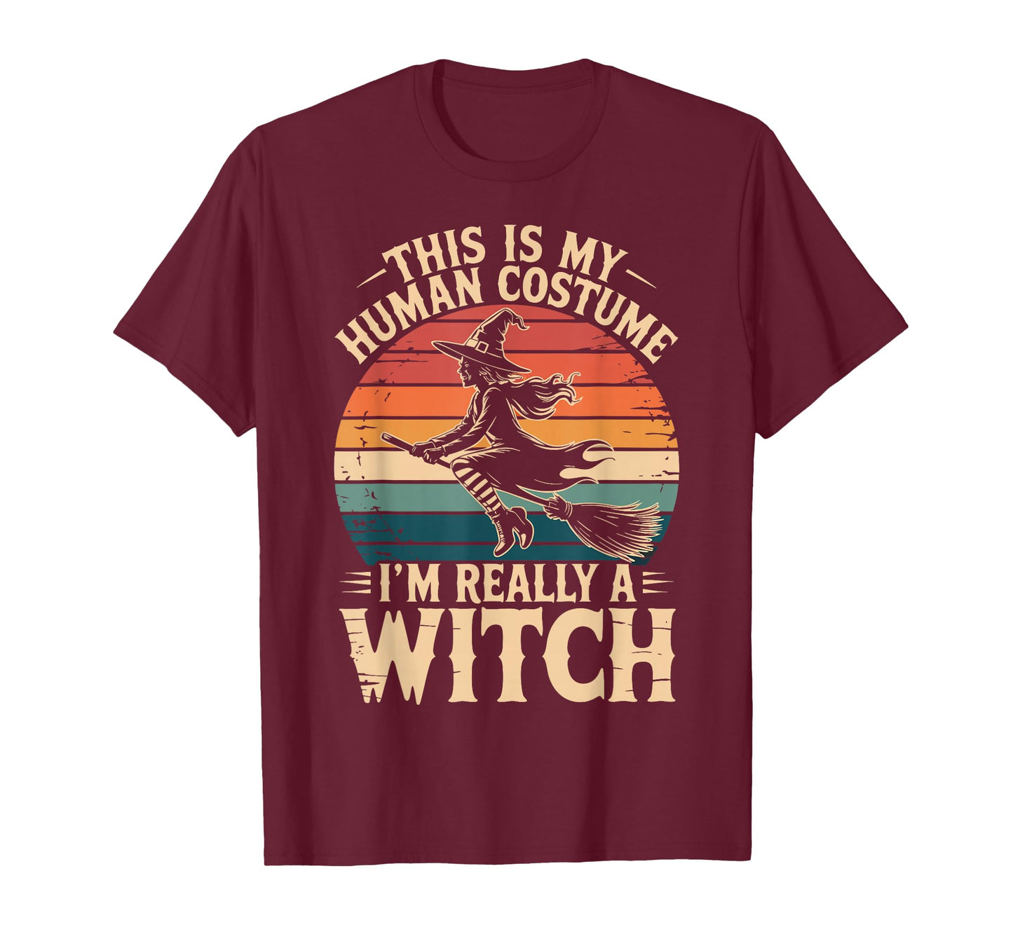 This is My Human Costume Witch Funny Spooky Halloween T-Shirt