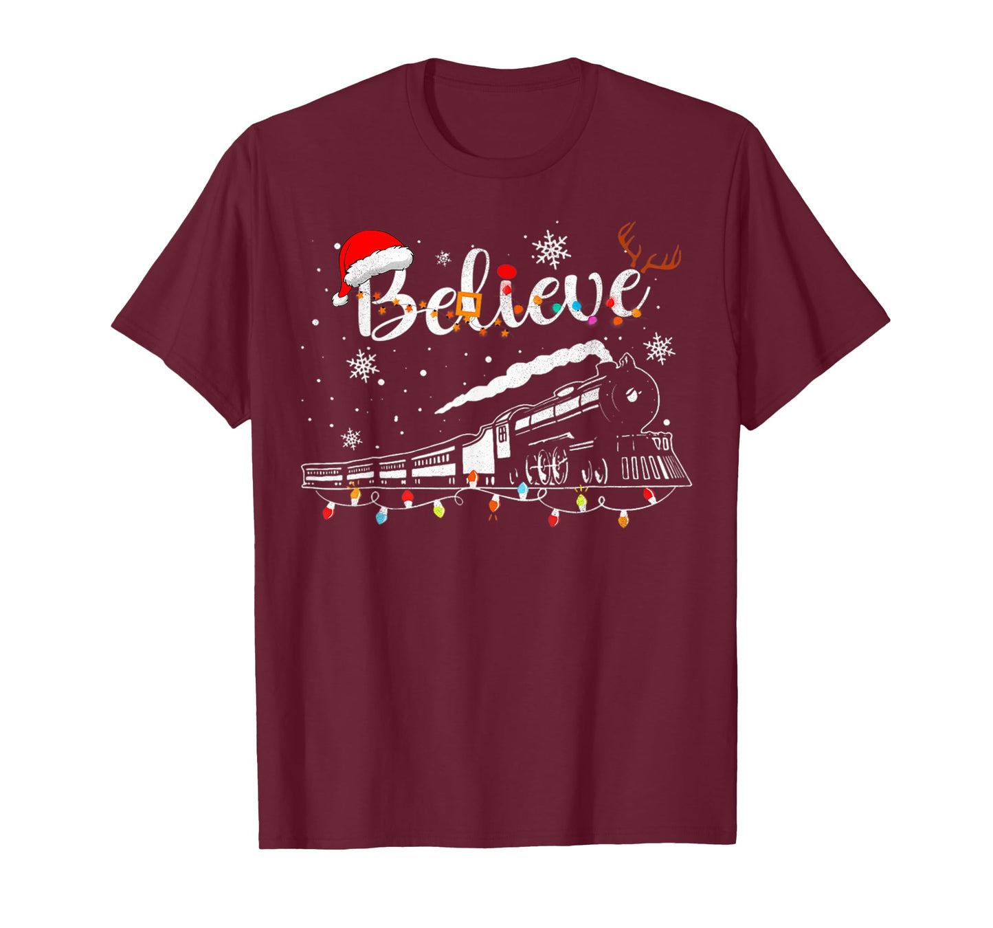 Christmas Train Christmas Believe Express Xmas Santa T-Shirt