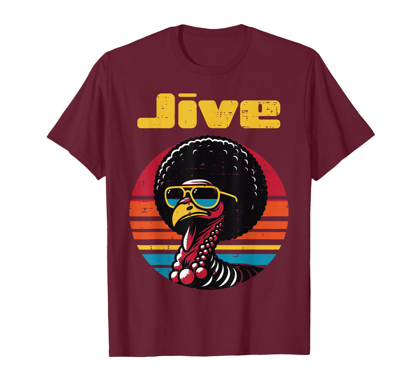 Thanksgiving Afro Turkey Jive Vintage 70s Men Women Kids T-Shirt