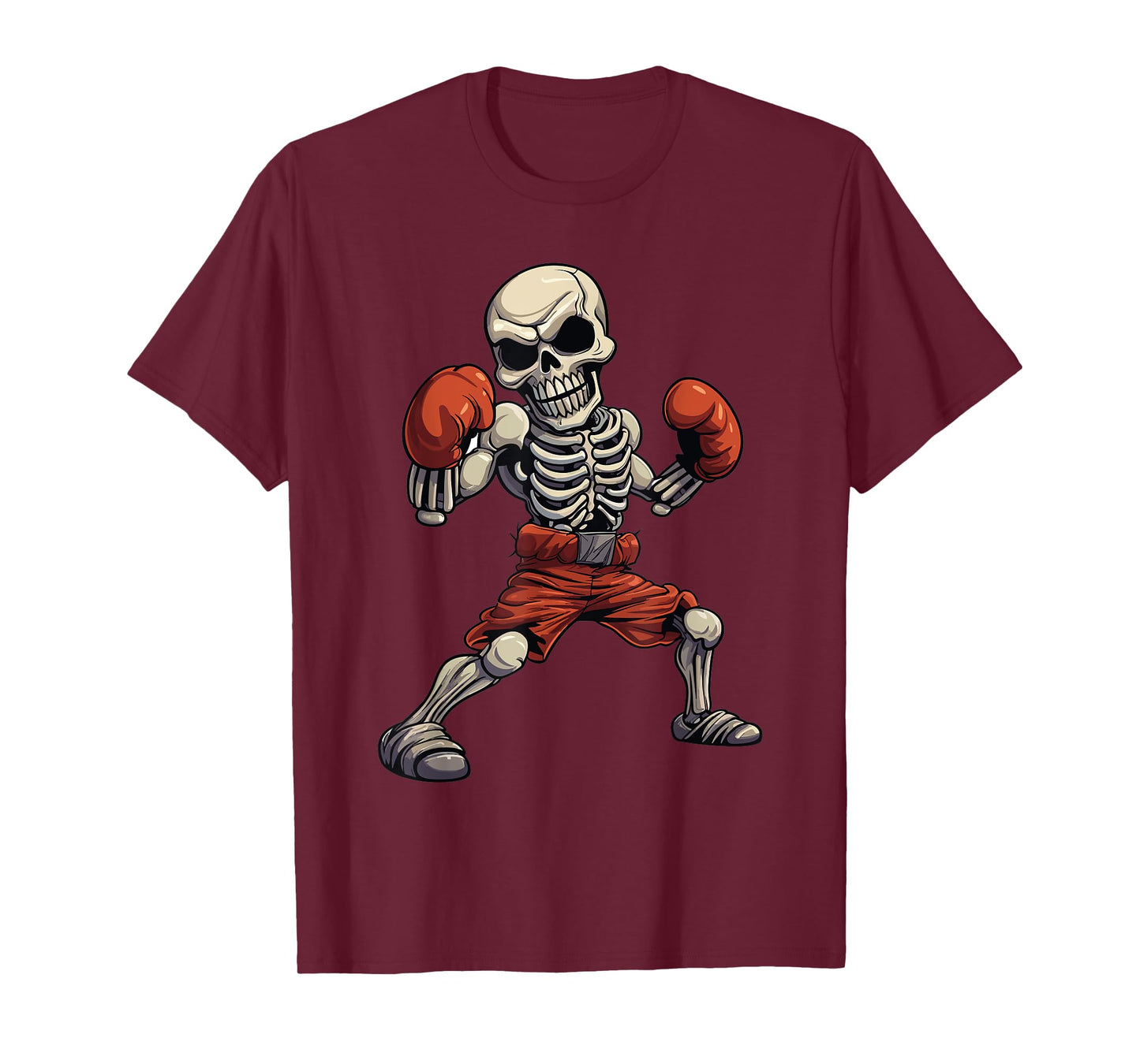Kickboxing Skeleton Funny Kickboxer Boxing T-Shirt