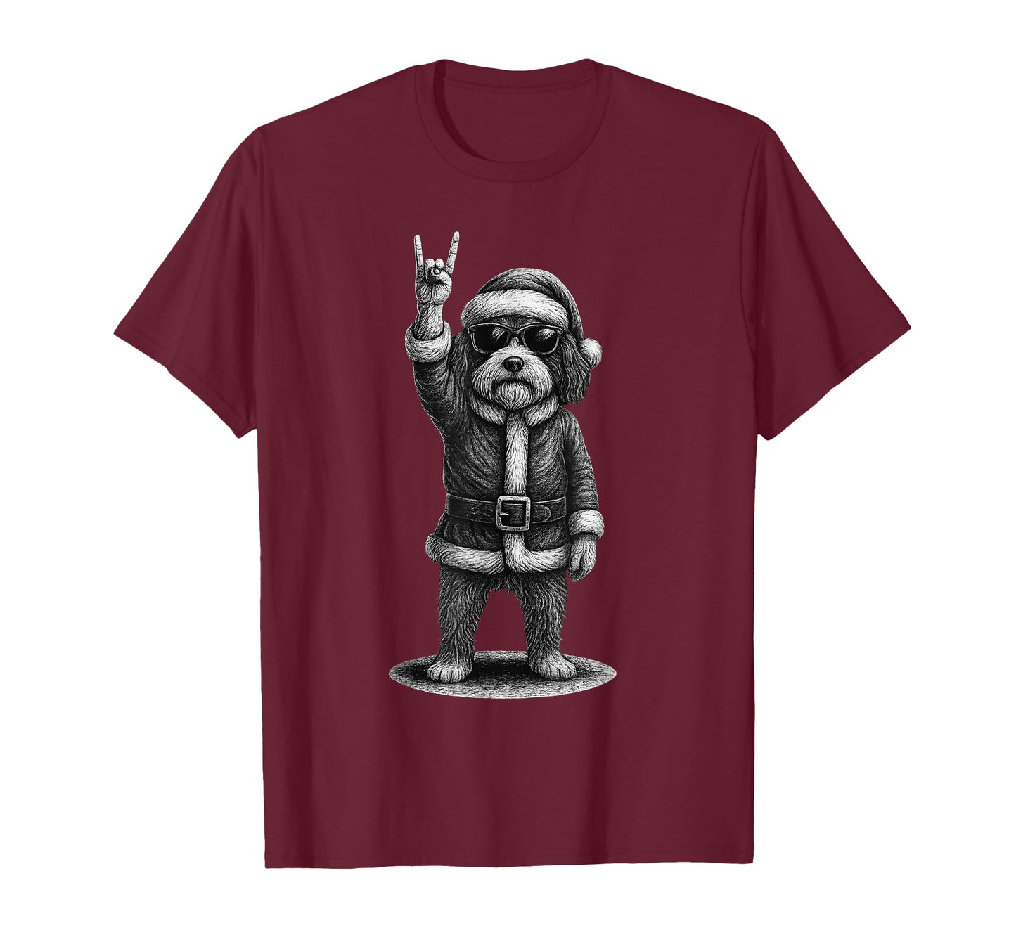 Havanese Dog Rock Music Christmas Dog Lover T-Shirt