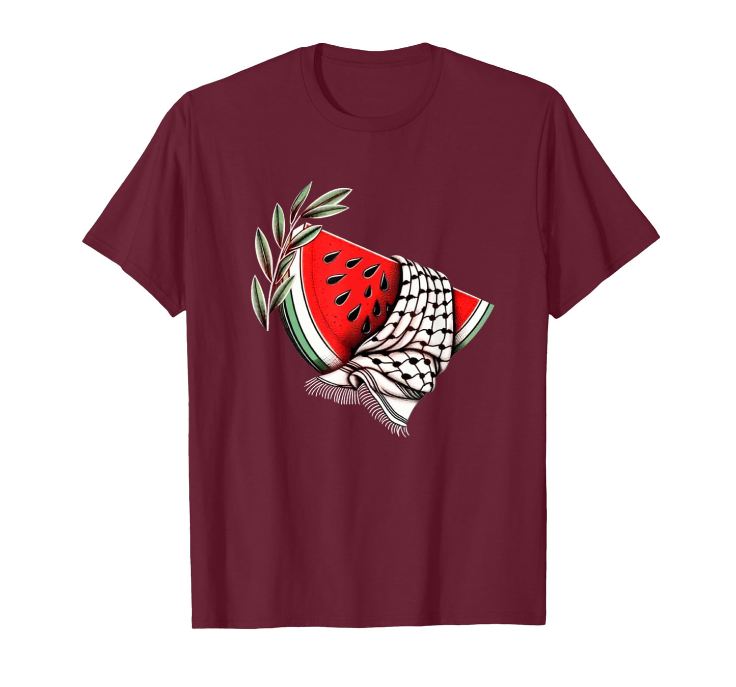 Palestine Watermelon Keffiyeh Palestinian Solidarity T-Shirt