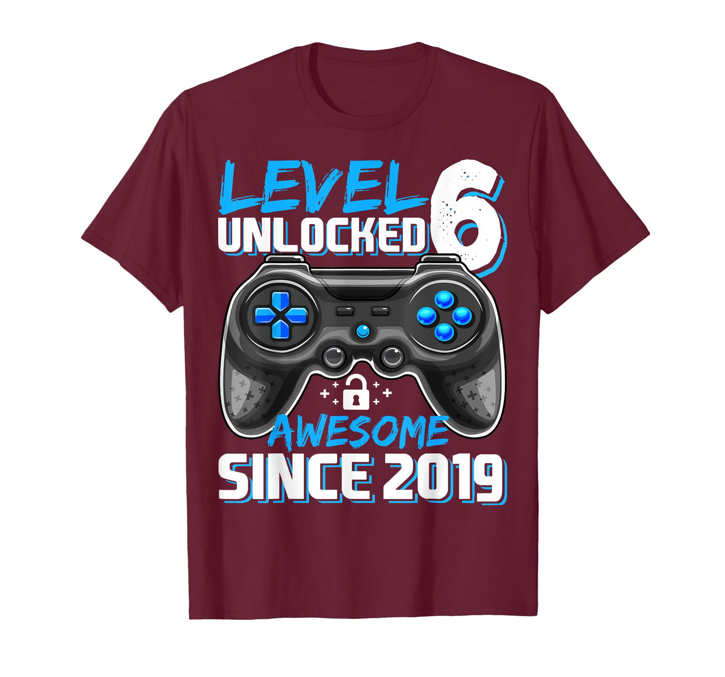6th Birthday Boy Level 6 Gamer 6 Year Video Game Party T-Shirt
