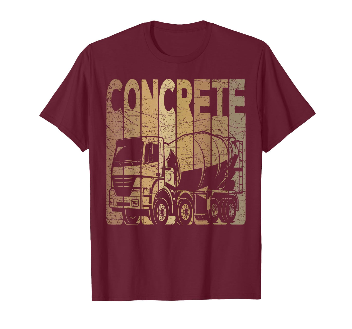 Concrete Vintage Construction Worker Retro Concrete Mixer T-Shirt