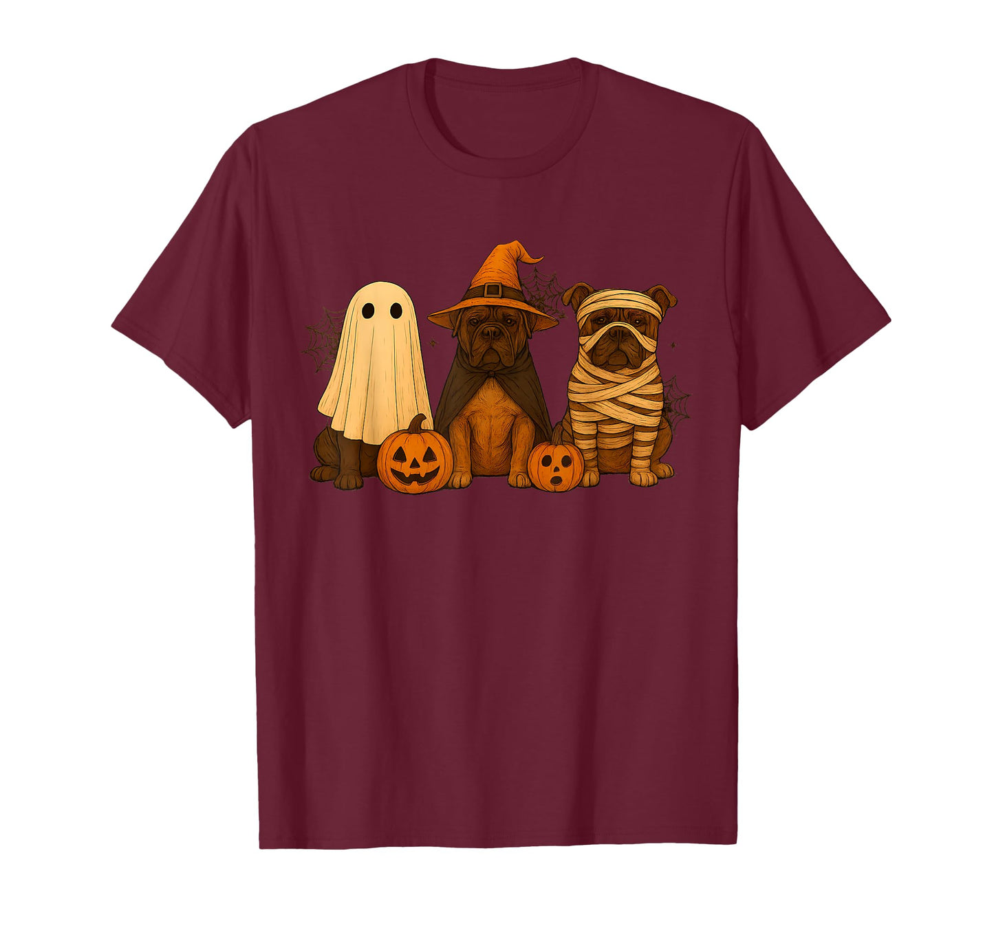 Retro Cane Corso Witch Scary Halloween Pumpkin Women Men Kid T-Shirt