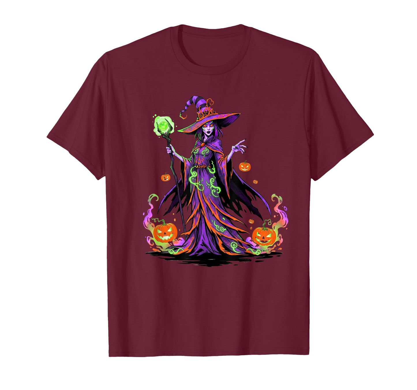 Funny Vintage Wicked Halloween Witch Design Men Women Kids T-Shirt