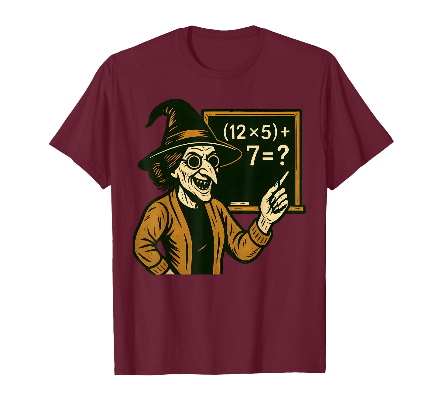 67 Teacher Halloween Witch Six Seven Meme Brainrot Math Joke T-Shirt