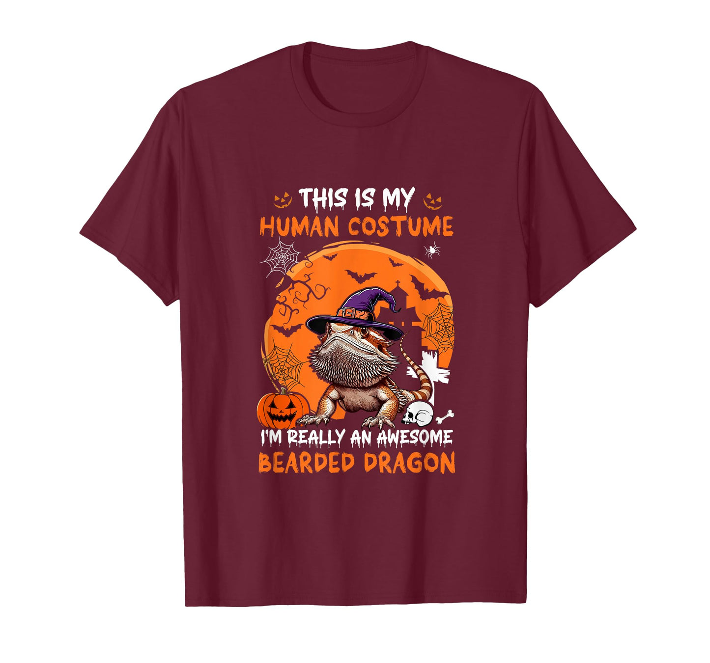 Human Costume Proud Awesome Bearded Dragon Halloween Owner T-Shirt