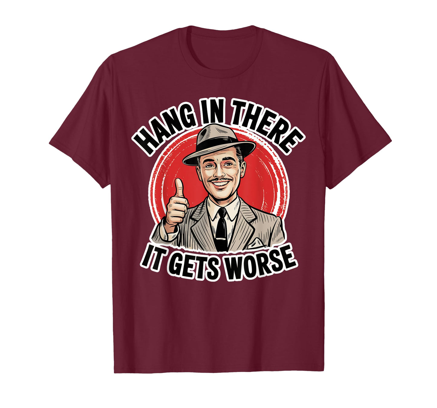 Retro Sarcastic Humor Dread Cartoon Dark Funny T-Shirt