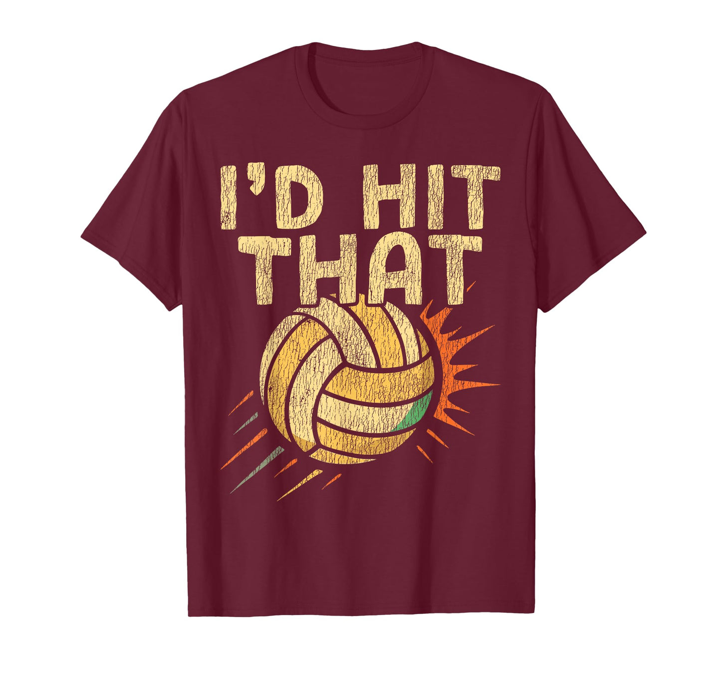 Volleyball Player Team Vintage Retro I'd Hit That T-Shirt