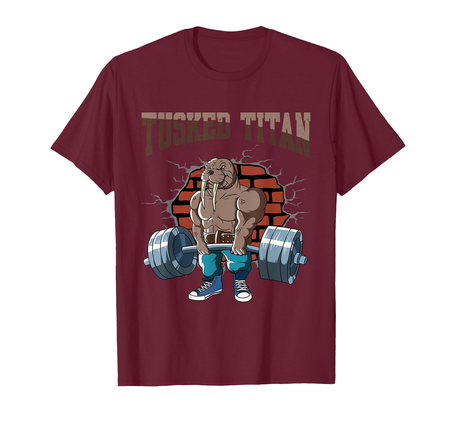 Fitness Walrus doing Deadlift Workout Training Gym T-Shirt