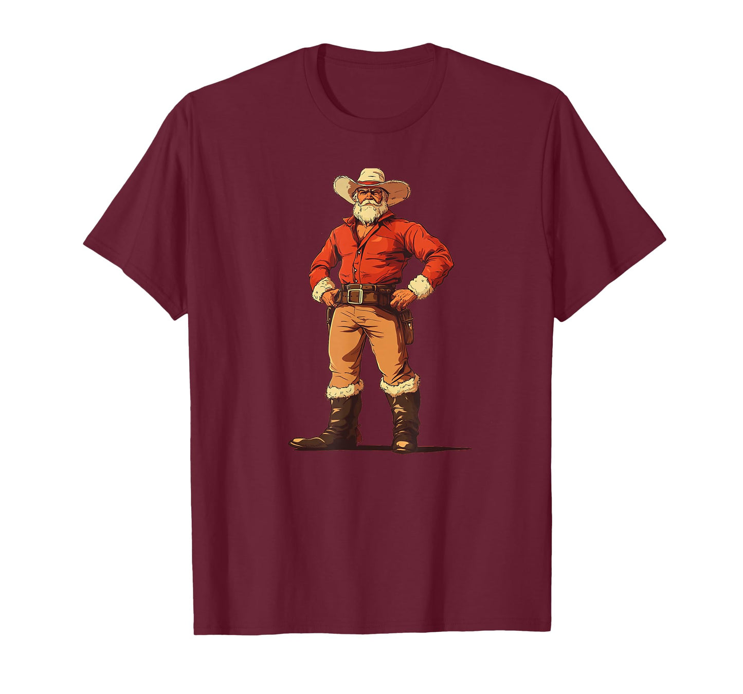 Cowboy Up for Christmas with a Santa Claus Twist T-Shirt