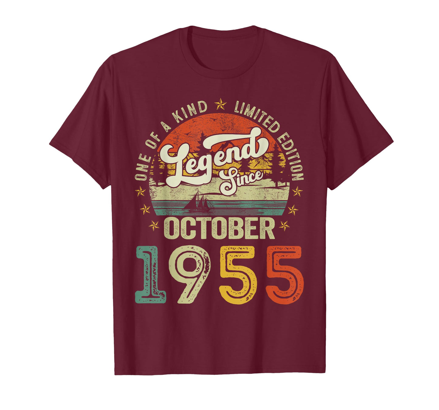 Legend since October 1955 70 Years Old 70th Birthday Men Dad T-Shirt