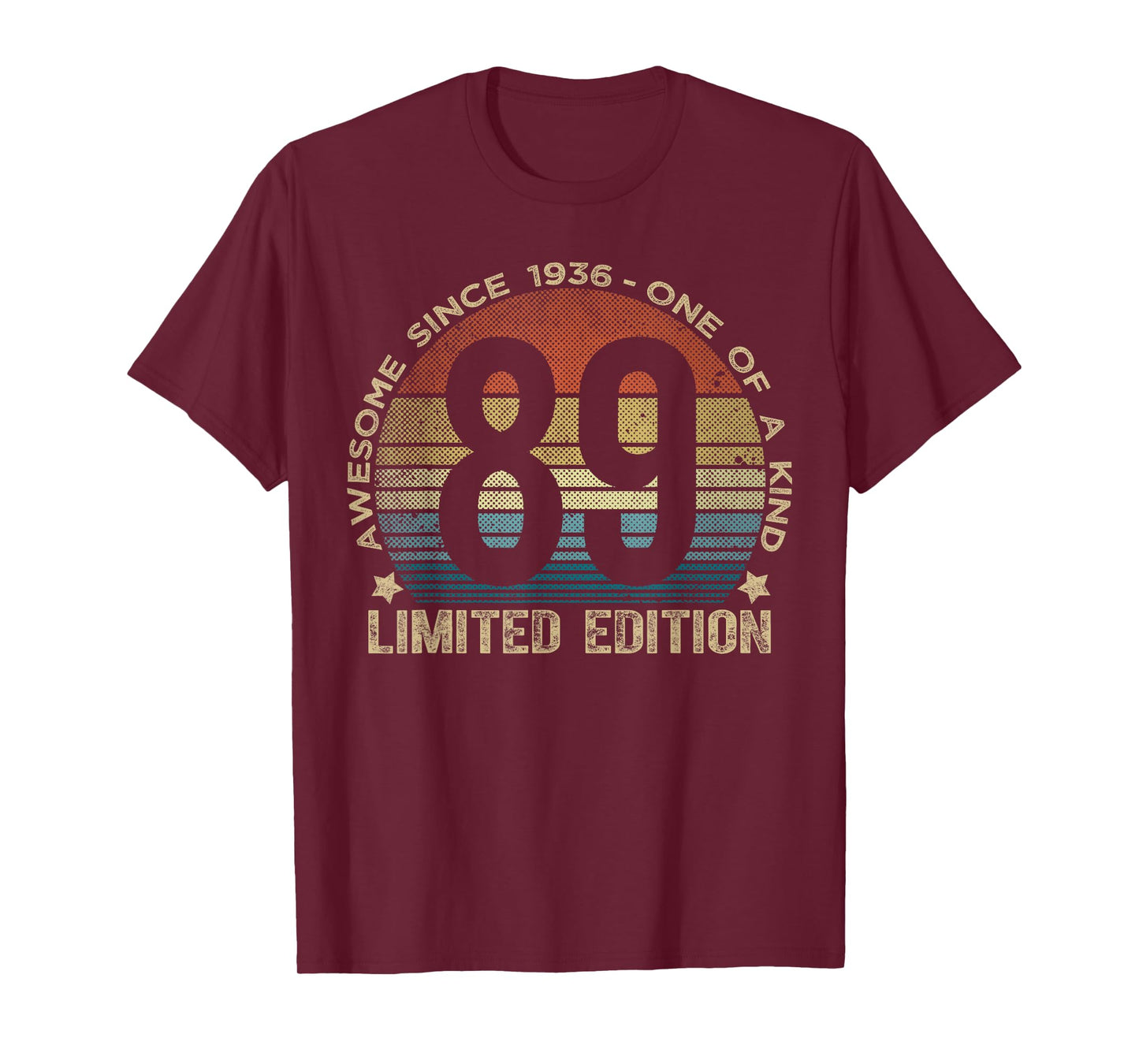 89 Year Old Gifts Vintage 1936 Limited Edition 89th Birthday T-Shirt