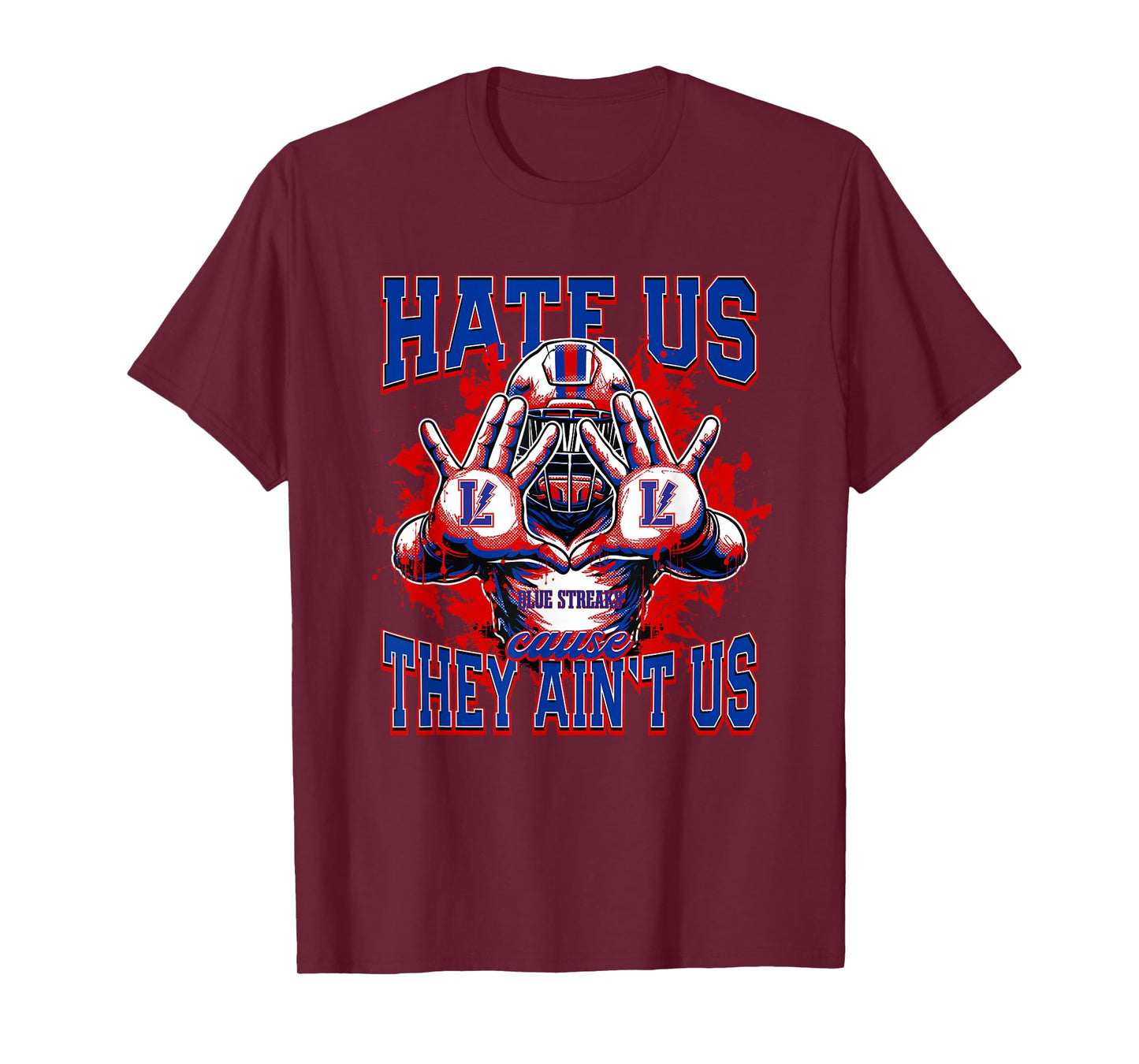 Lake Blue Streaks Logo Hate Us Cause They Ain't HS T-Shirt
