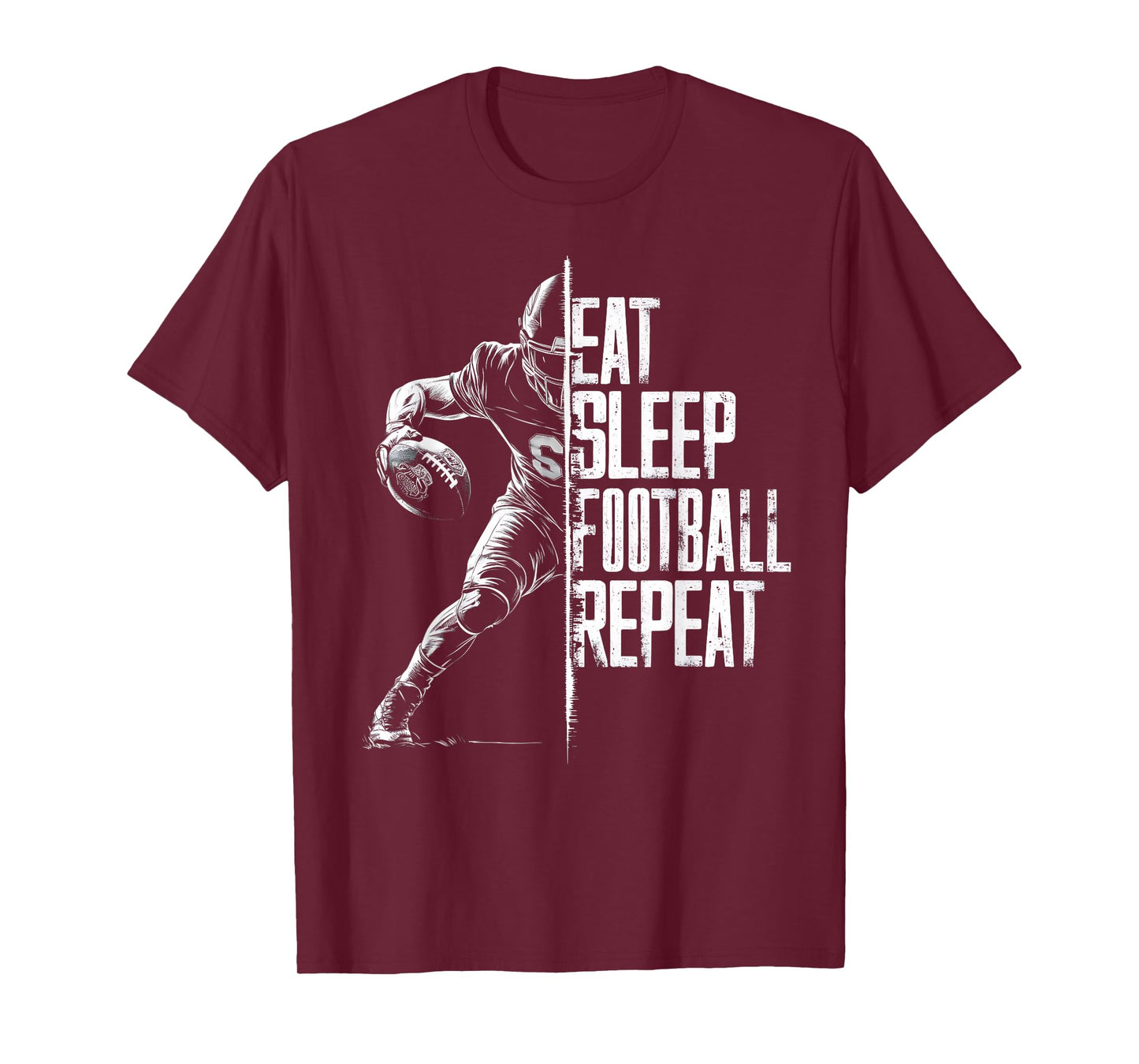 Eat Sleep Football Repeat Football Lovers Youth Kids Boys T-Shirt