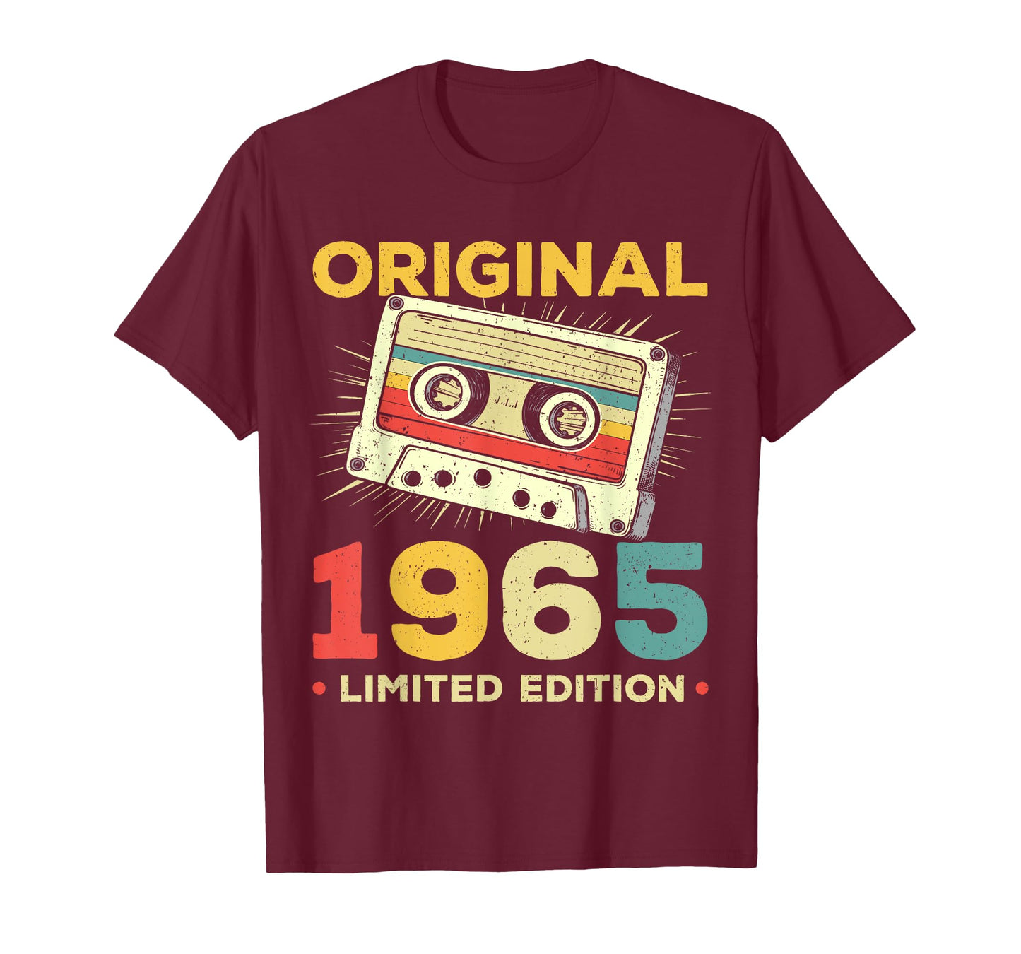 60 Years Old Gifts Vintage Born In 1965 Retro 60th Birthday T-Shirt