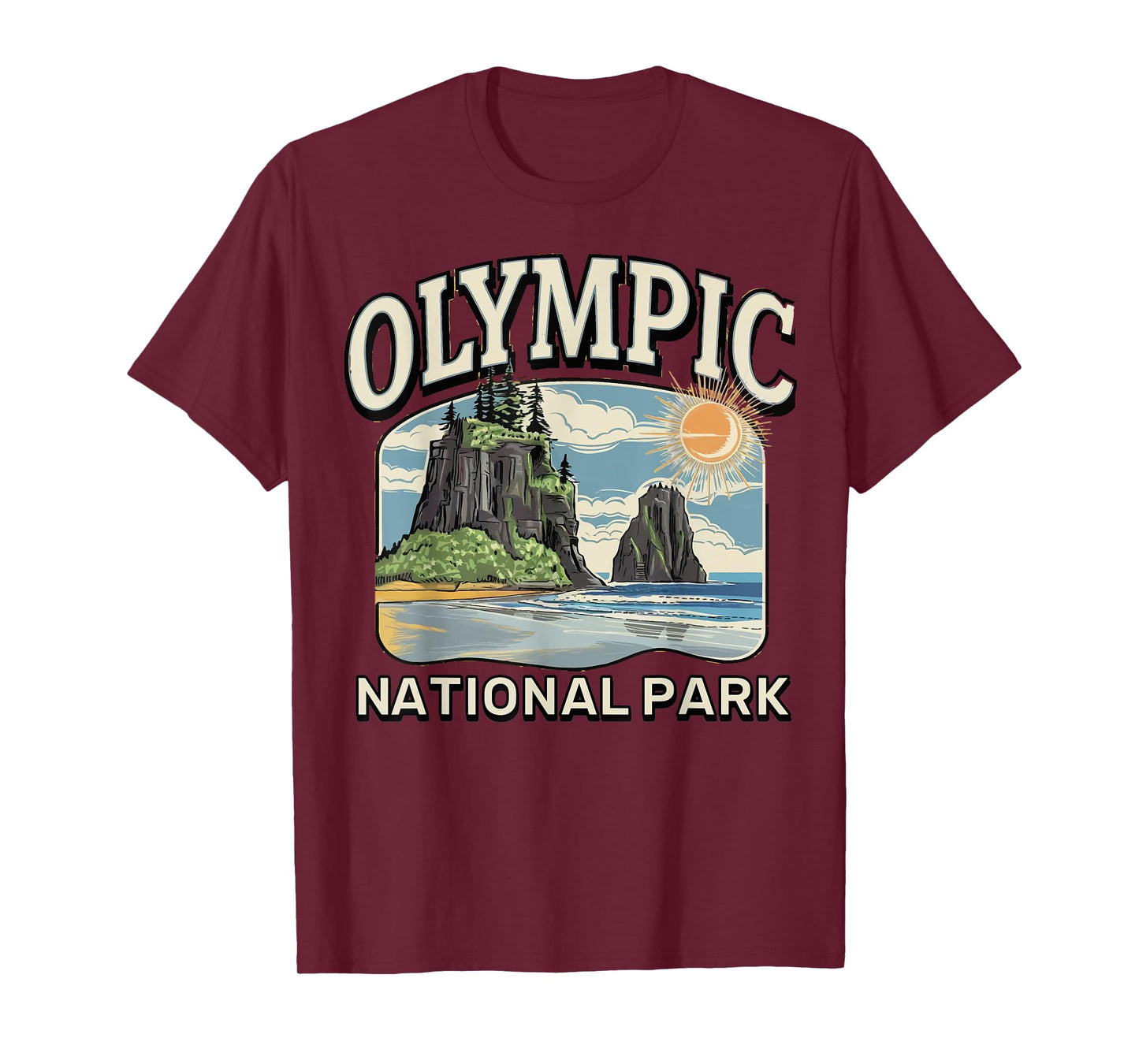 Coastal Forest Landscape Hoh Rainforest Olympic NationalPark T-Shirt