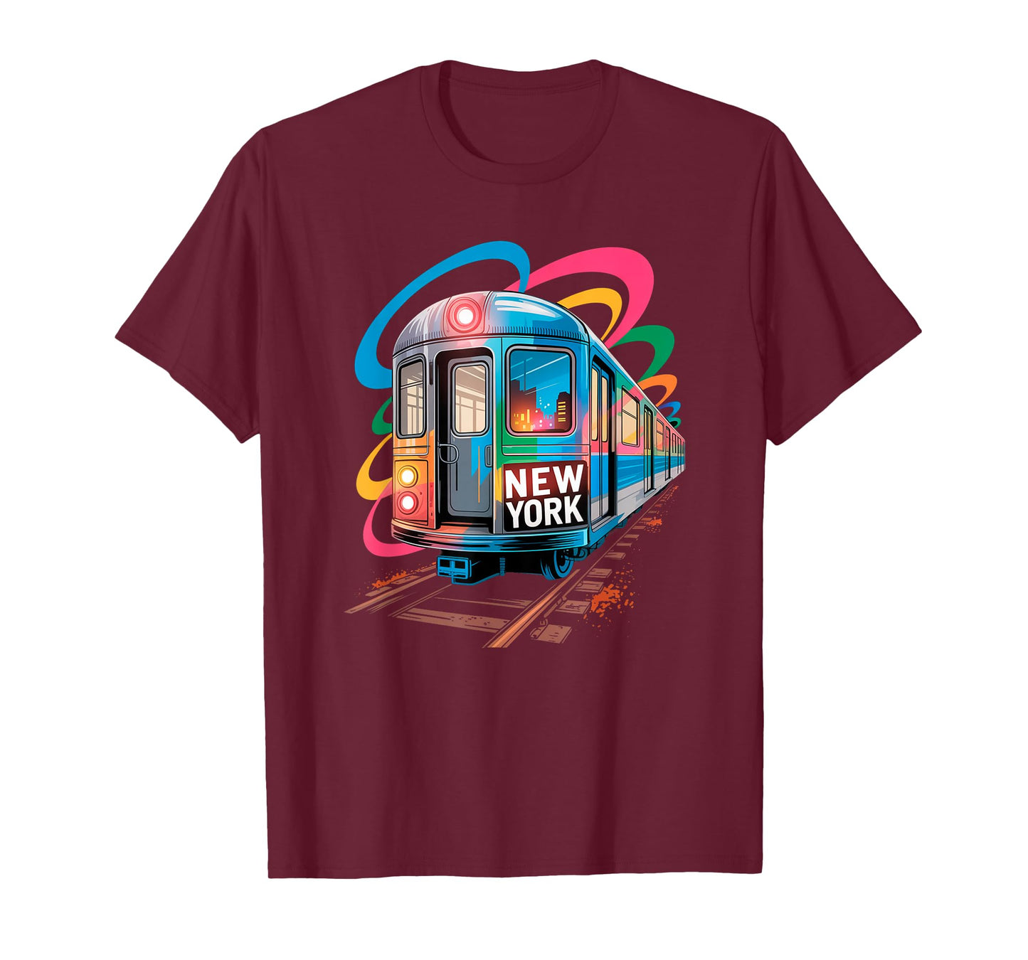 New York City Transit Bold Urban Train-Inspired Design T-Shirt