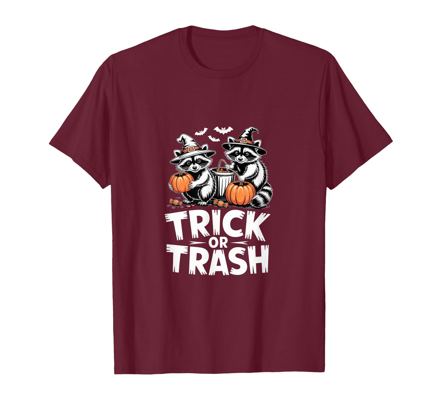 Trick or Trash Raccoon Costume Enthusiasts Halloween Fun T-Shirt