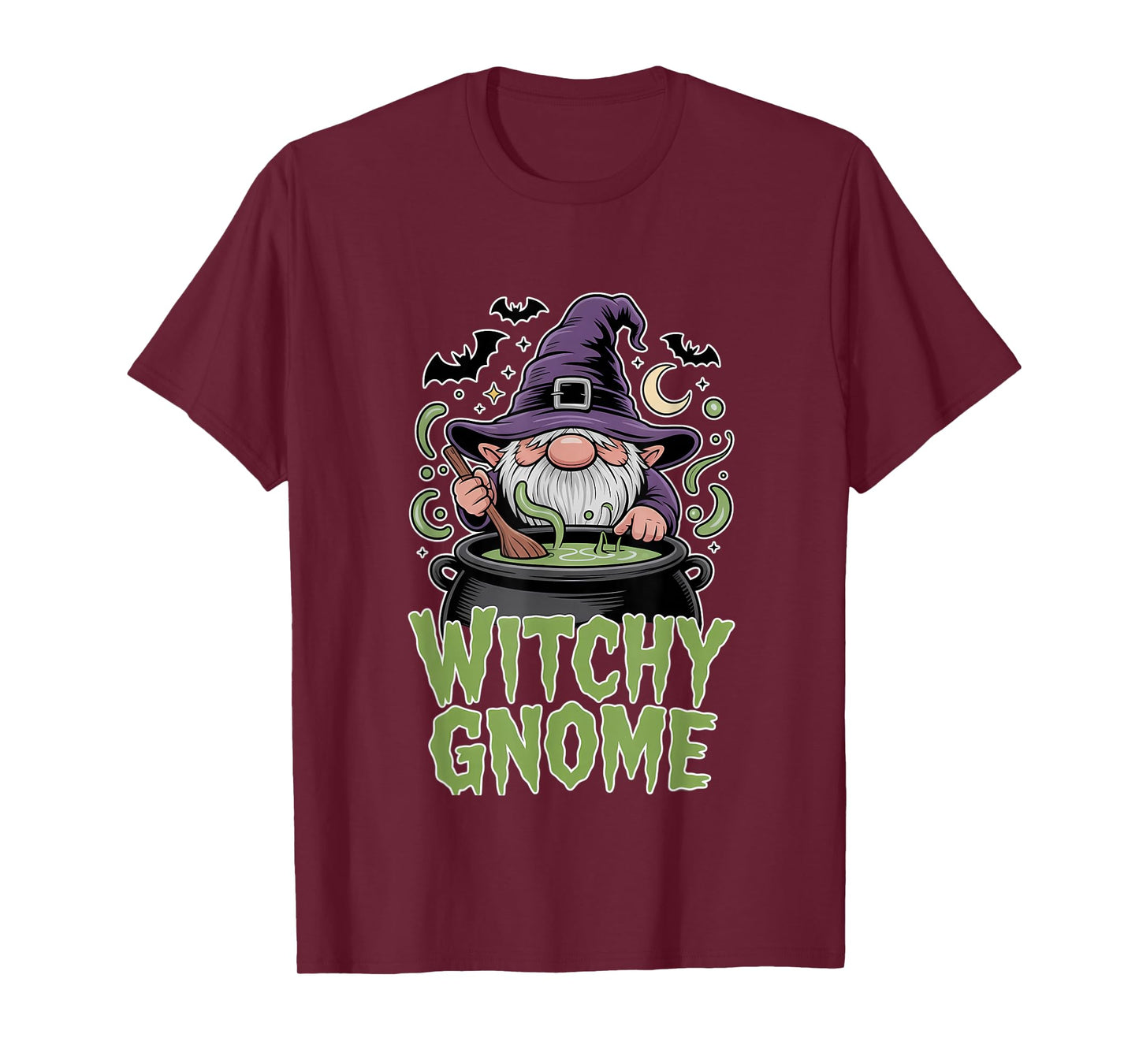 Witchy Gnome Halloween Wizard Magic Potion Spooky Cute Witch T-Shirt