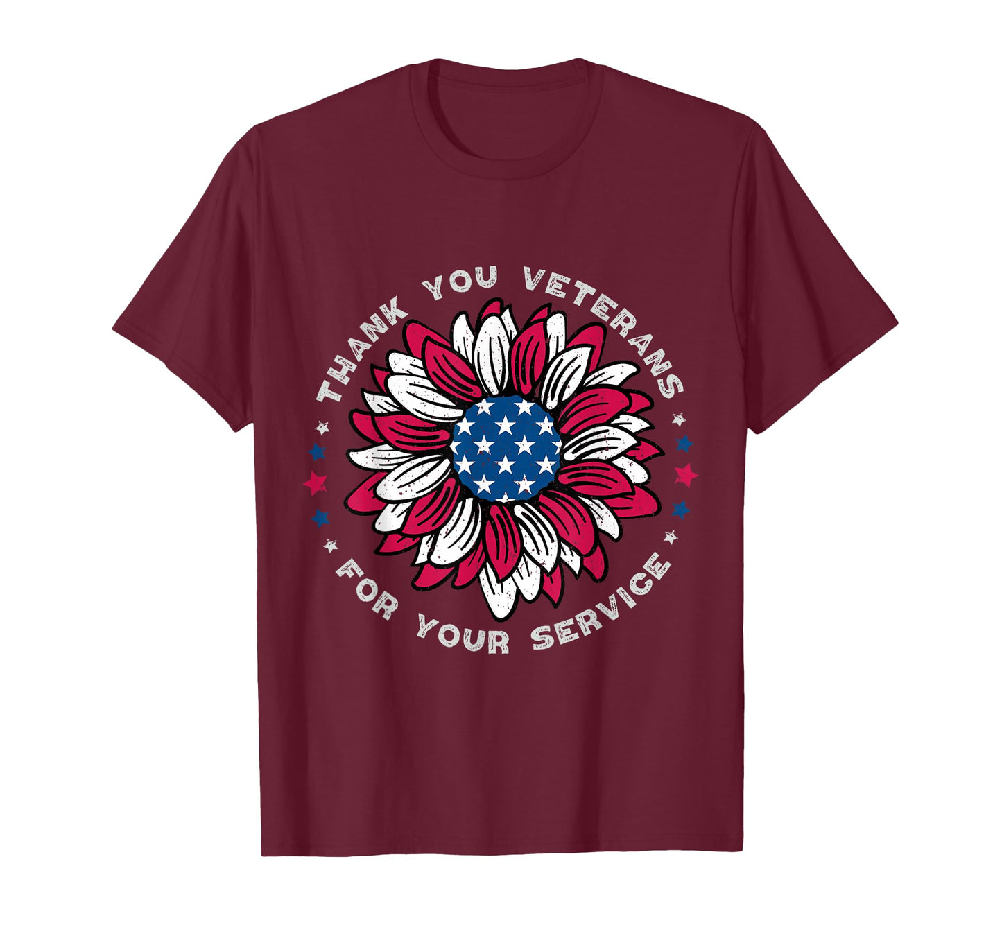 Thank You Veterans Sunflower, Military Veterans Day Tribute T-Shirt