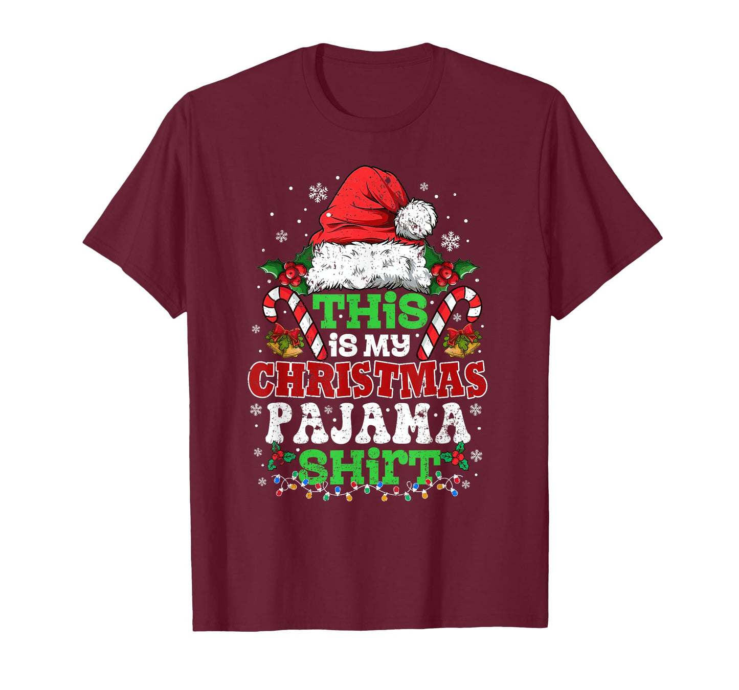 This is My Christmas Pajama Shirt Men Women Funny Xmas PJs T-Shirt