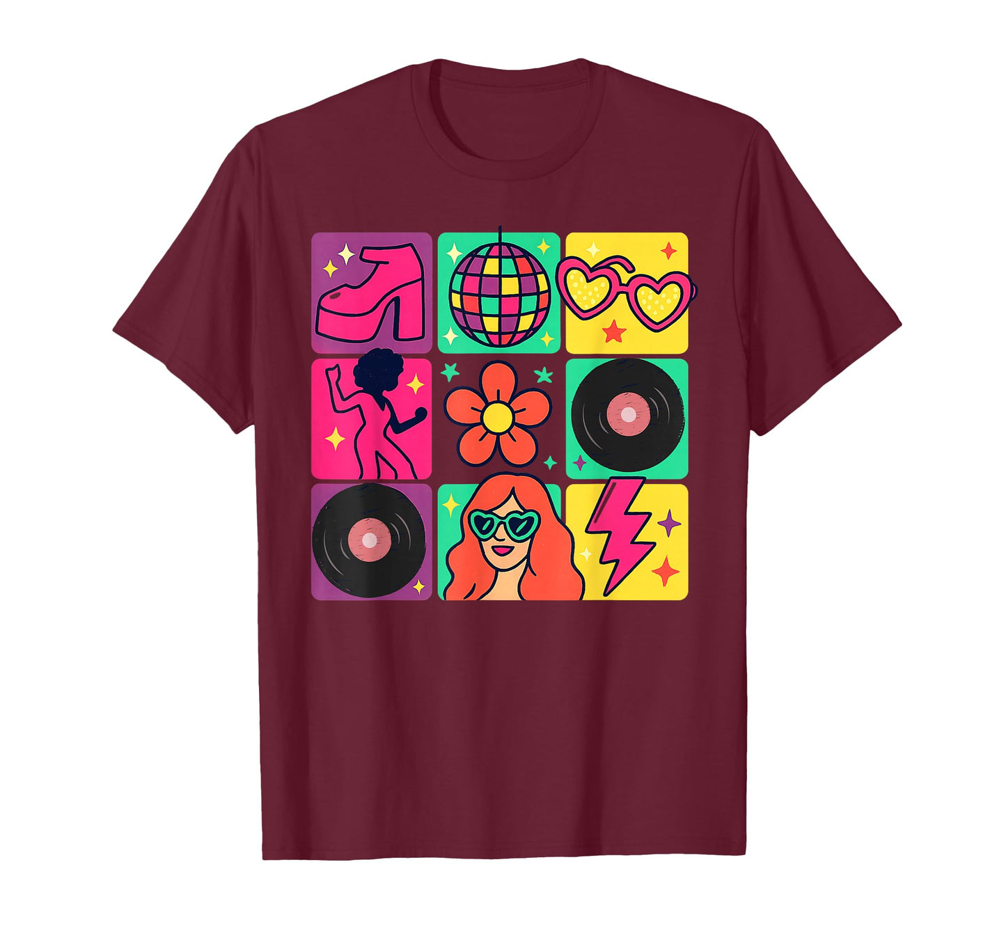Disco Queen 80's Retro Vintage Dancing Costume Women Girls T-Shirt