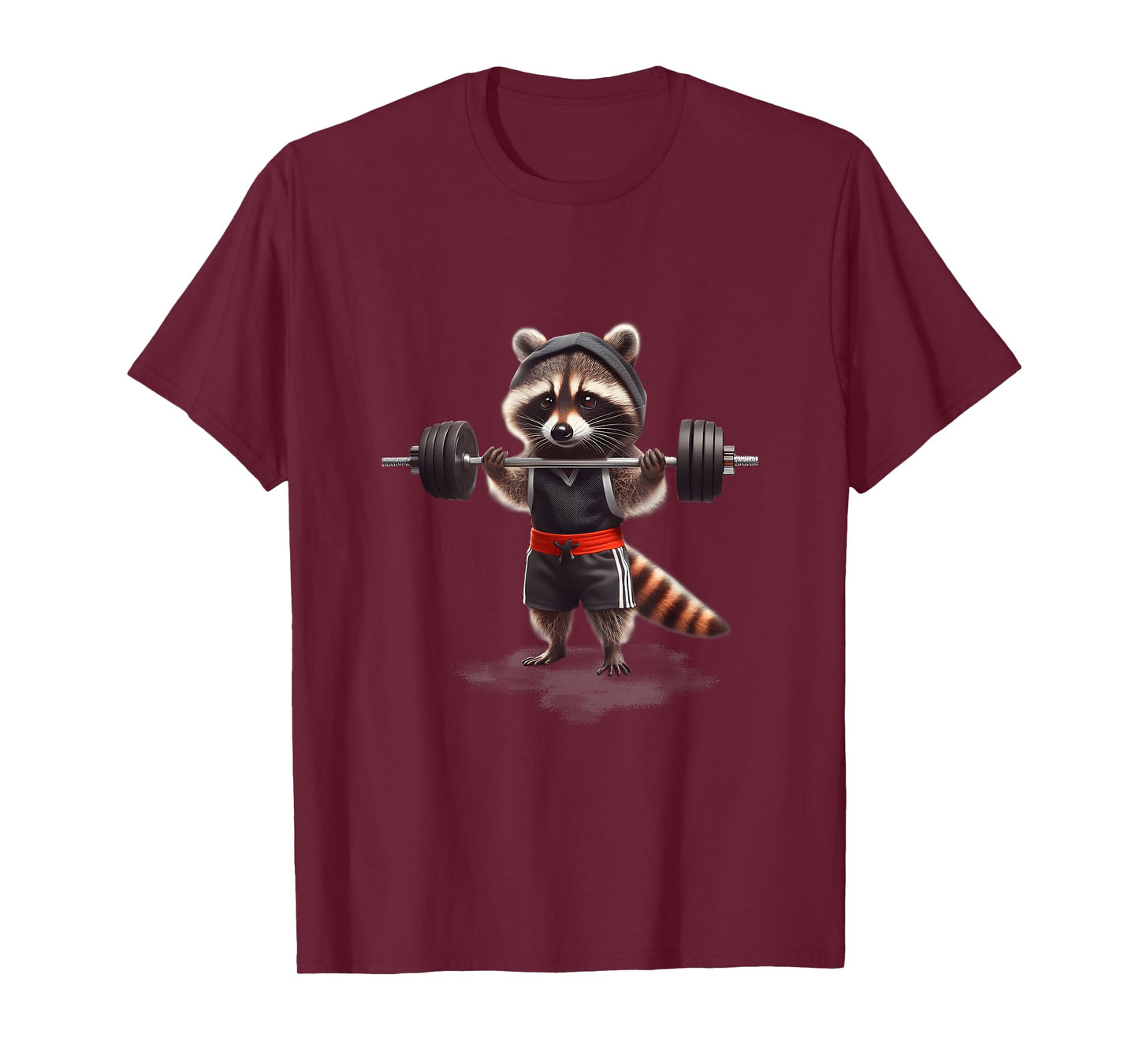 Weightlifting Ripped Raccoon Gym Workout Muscled Raccoon T-Shirt
