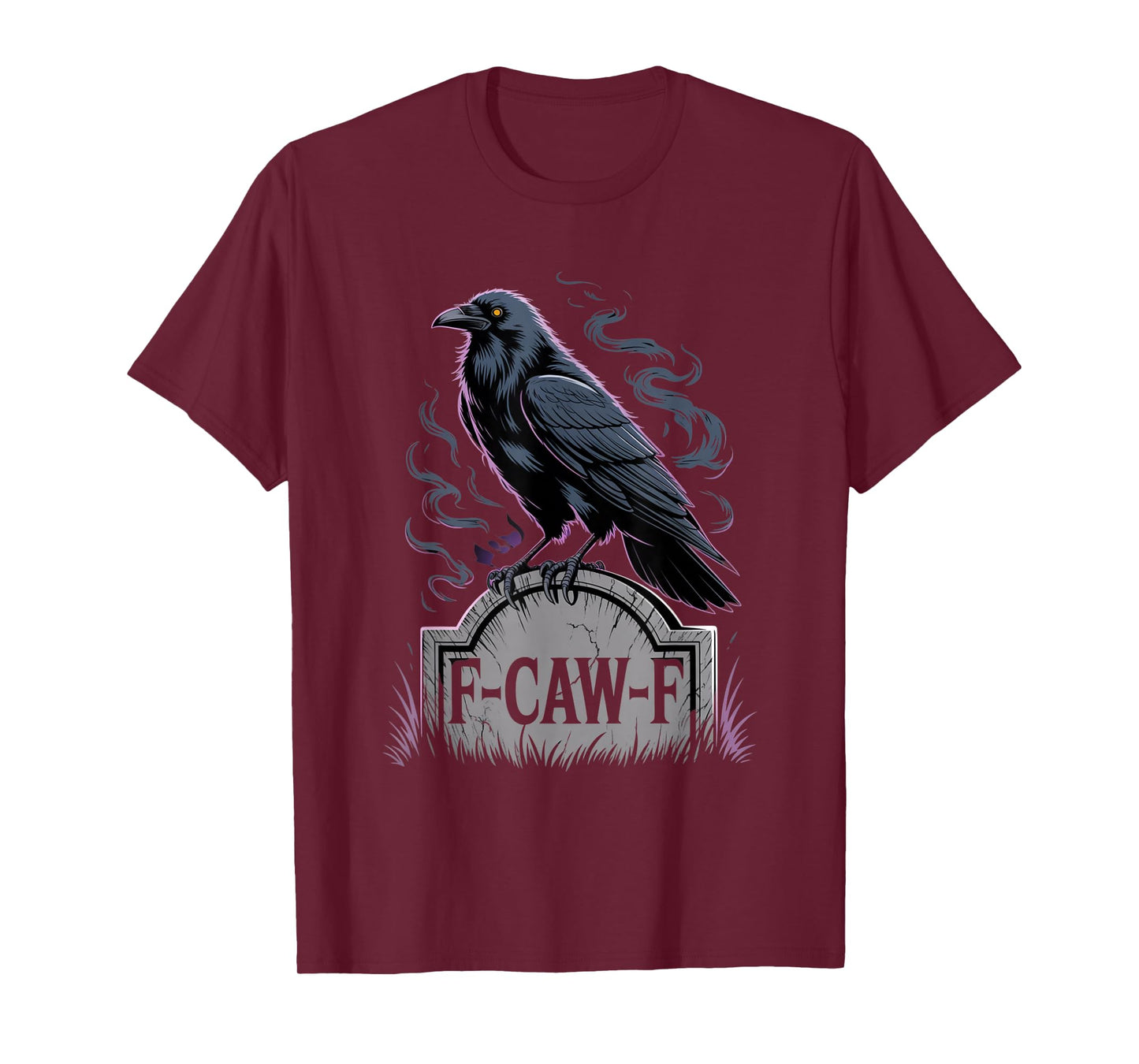 F-Caw-F Crow Funny Gothic Moon Black Bird Halloween T-Shirt