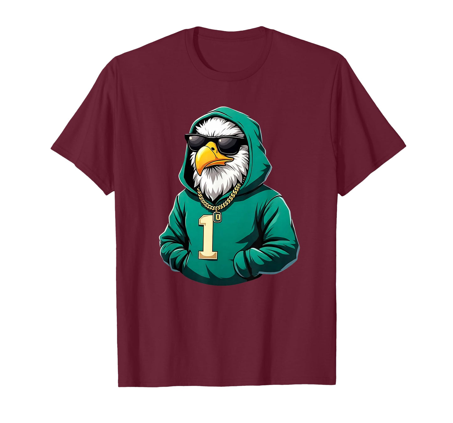 Vintage Eagle with Sunglasses Streetwear Graphic T-Shirt