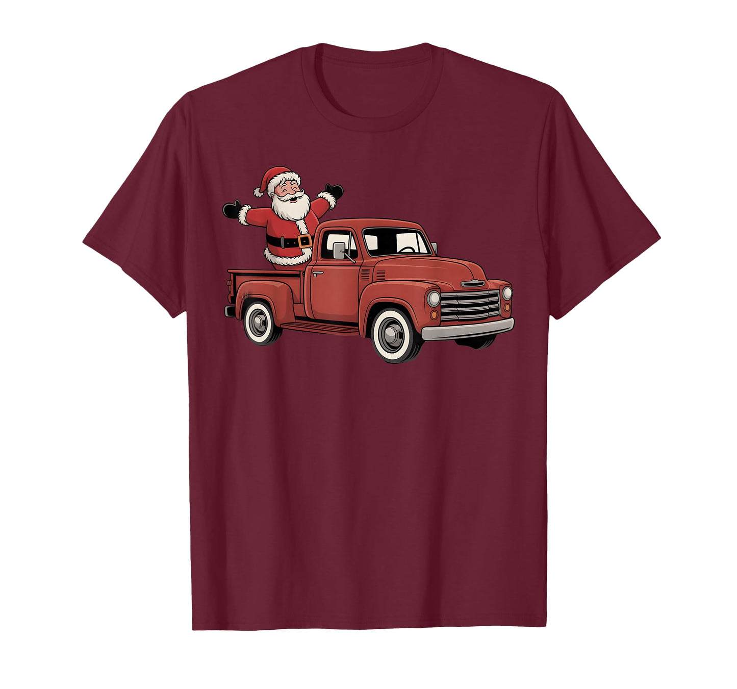 Cute Christmas Pickup Truck Trucker Santa Xmas Boys Men Kids T-Shirt