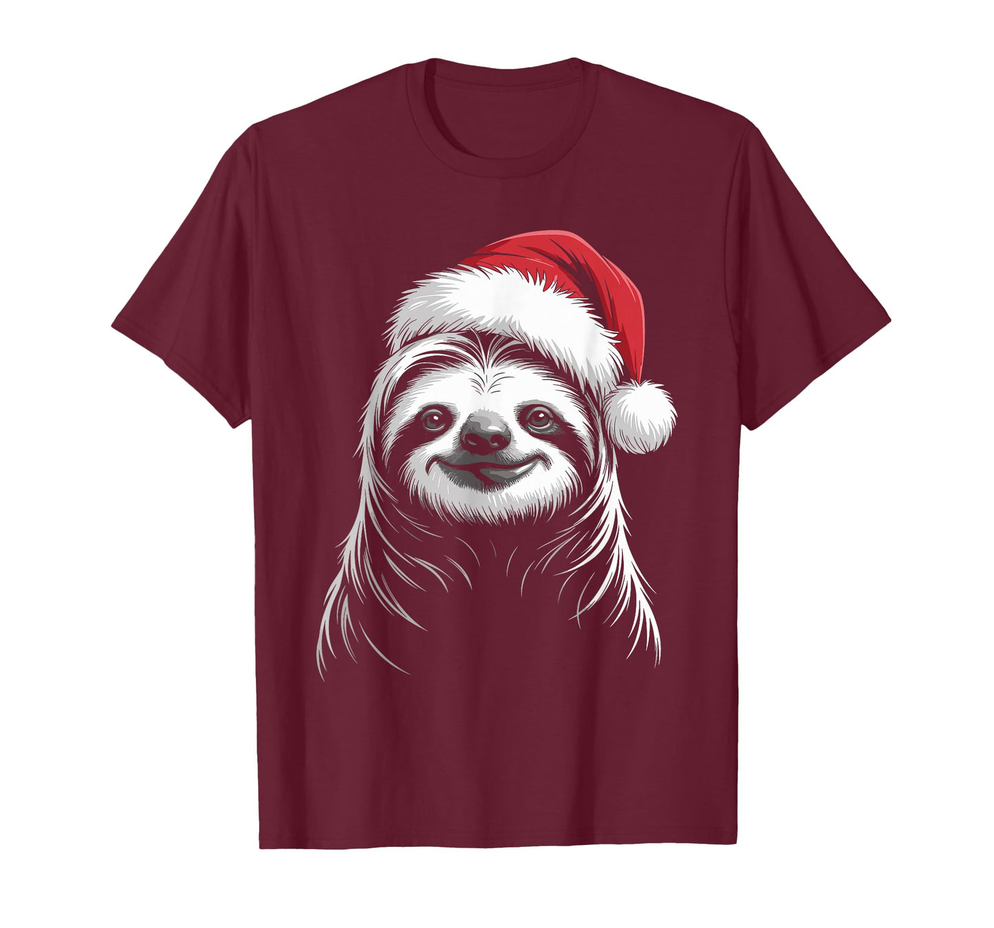 Sloth Santa Hat Christmas Xmas for Men Women T-Shirt