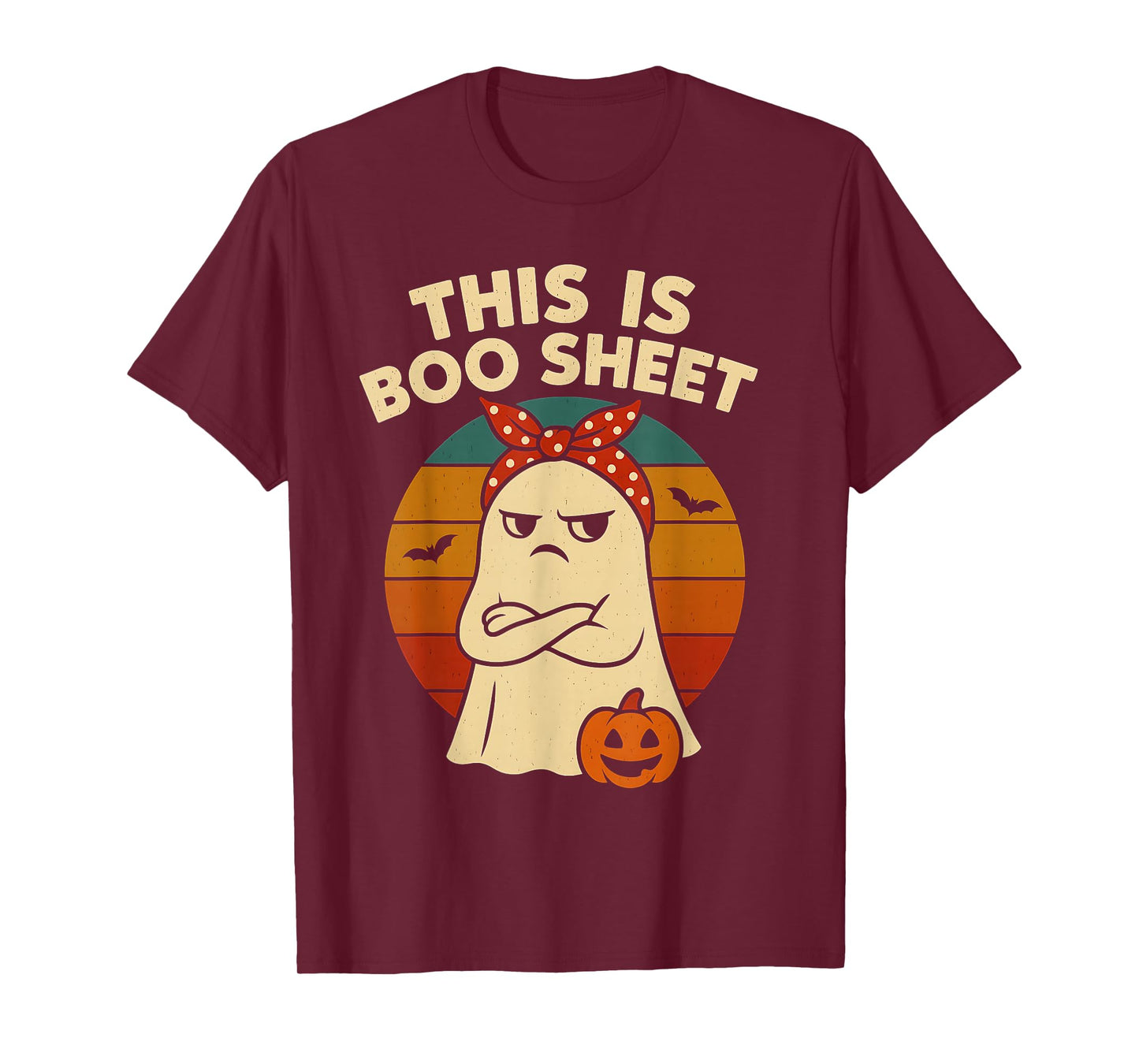 This is Boo Sheet Ghost Retro Halloween Costume Men Women T-Shirt