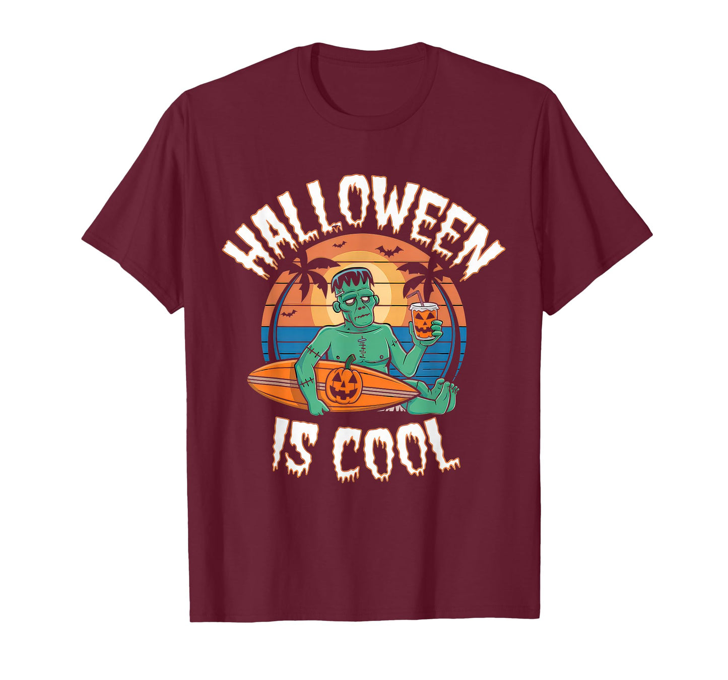 Halloween is Cool Tshirt Women Men Frankenstein Monster T-Shirt