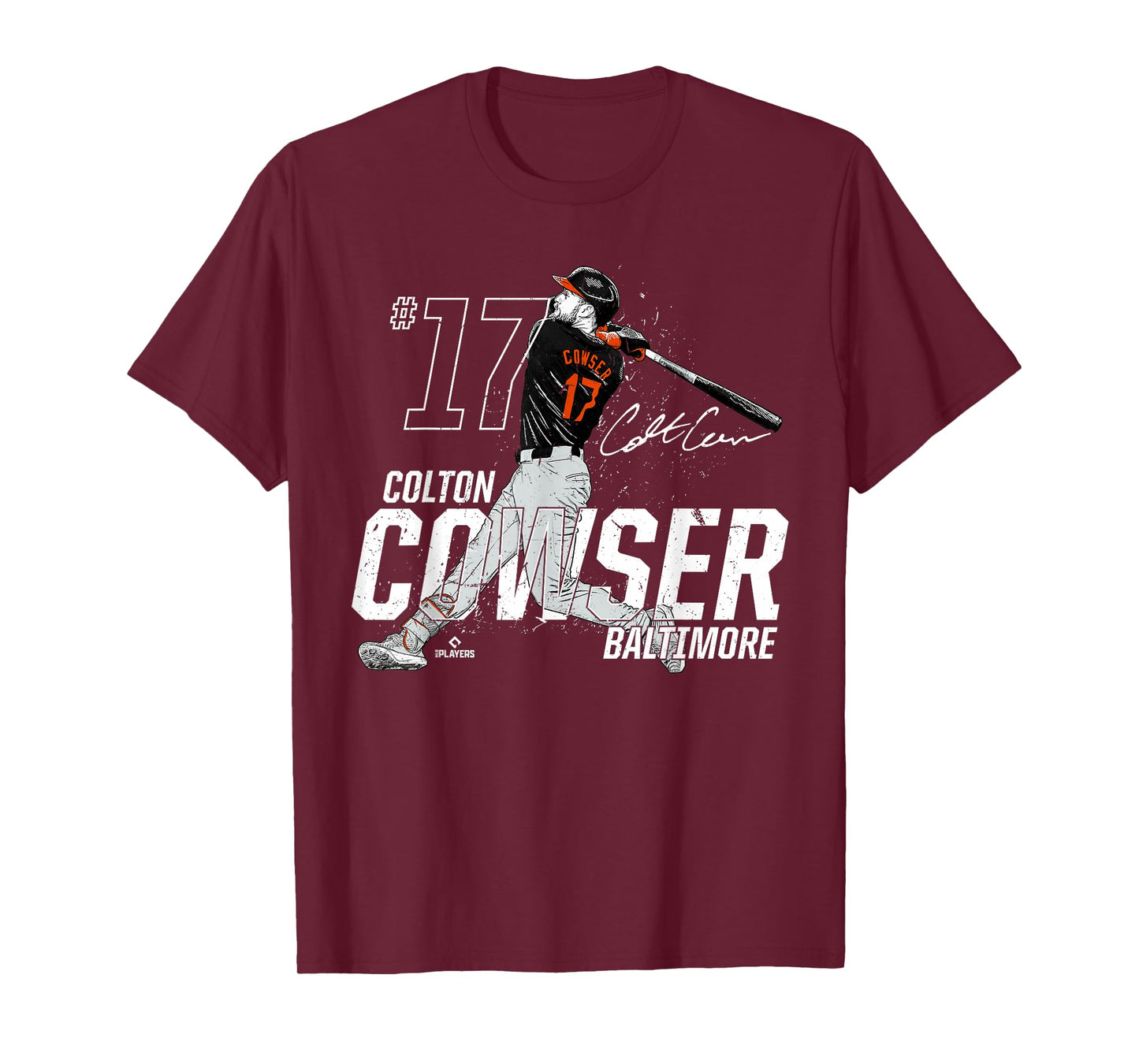Dynamic Pose Colton Cowser Baltimore Baseball MLBPA T-Shirt