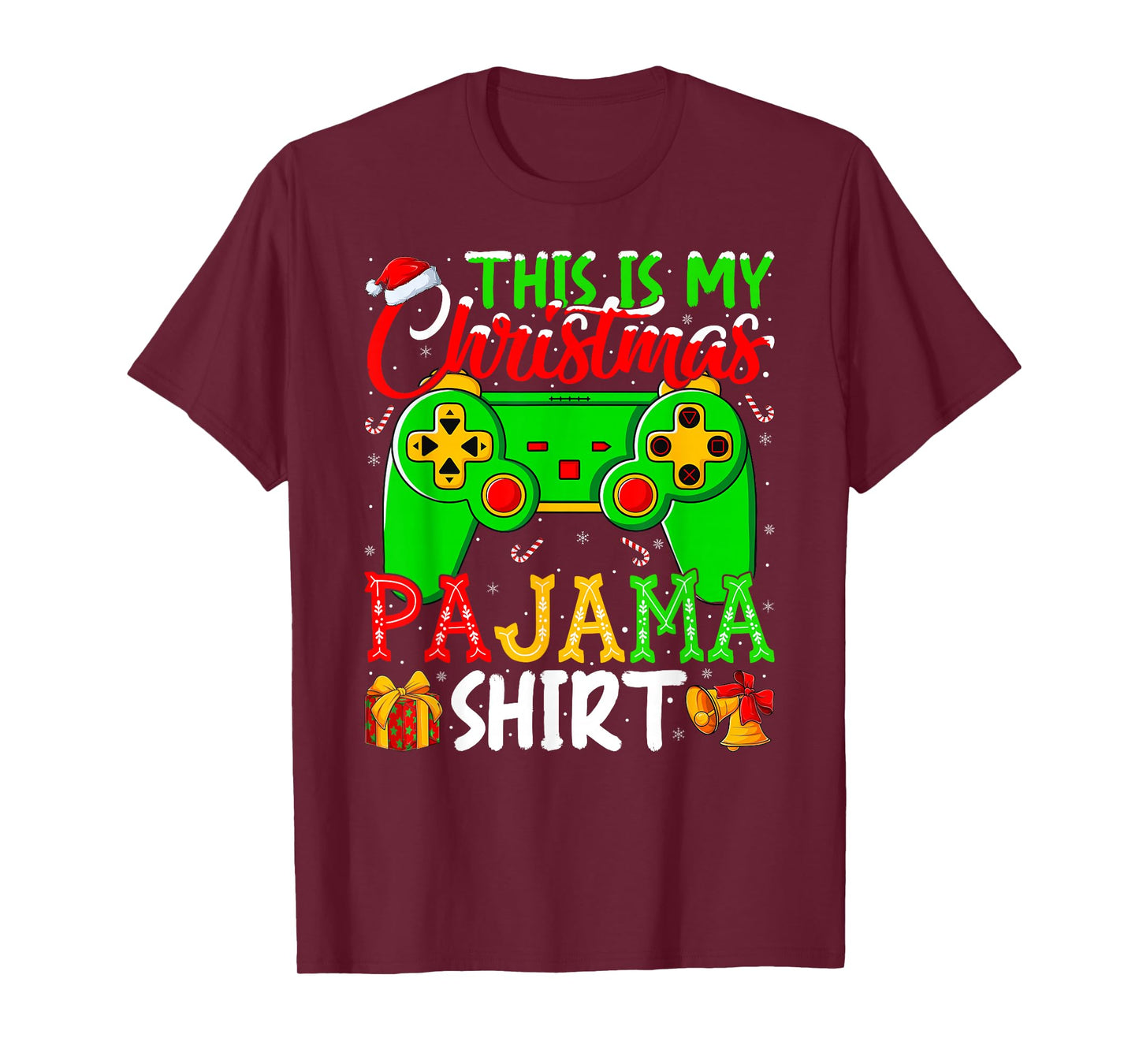 This is My Christmas Pajamas Video Game Xmas Pjs Gamer Boys T-Shirt