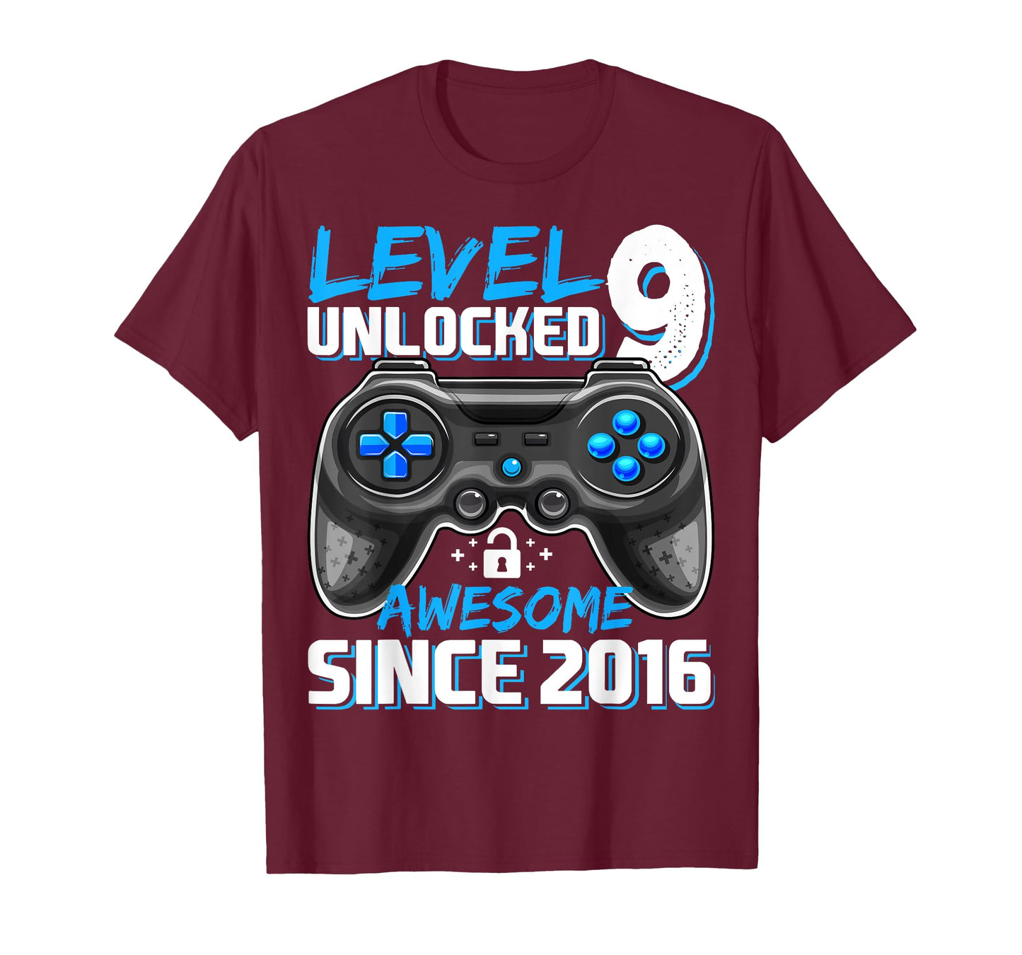 9th Birthday Boy Level 9 Gamer 9 Year Video Game Party T-Shirt