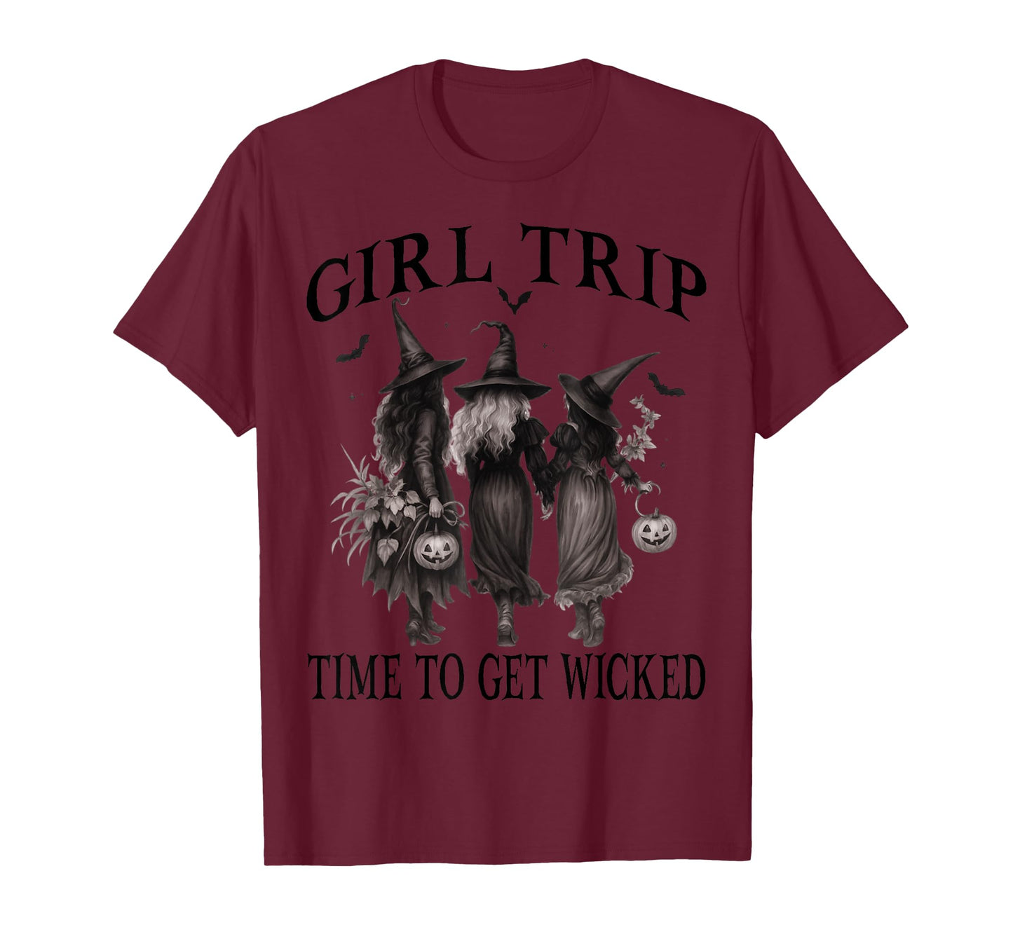 Girls Trip Salem Time to Get Wicked Witchy Witches Halloween T-Shirt