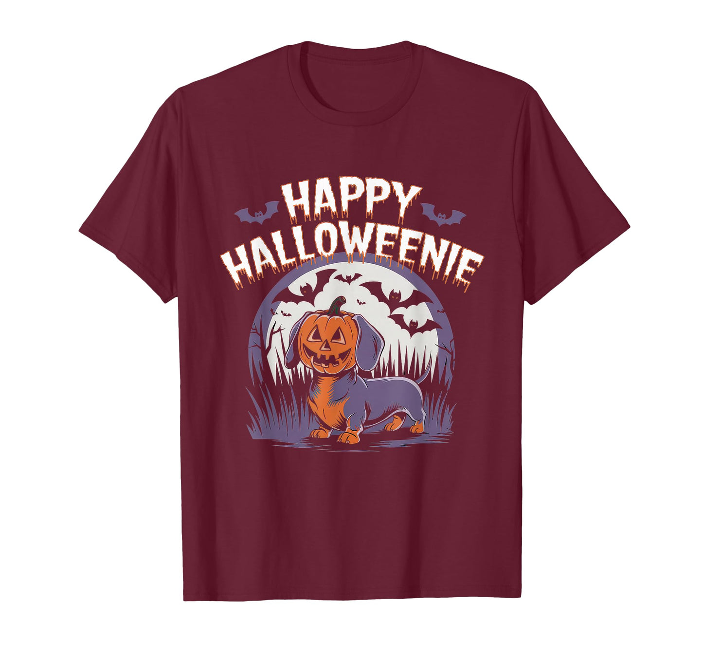 Happy Halloweenie Tshirt Women Men Wiener Monster Party T-Shirt