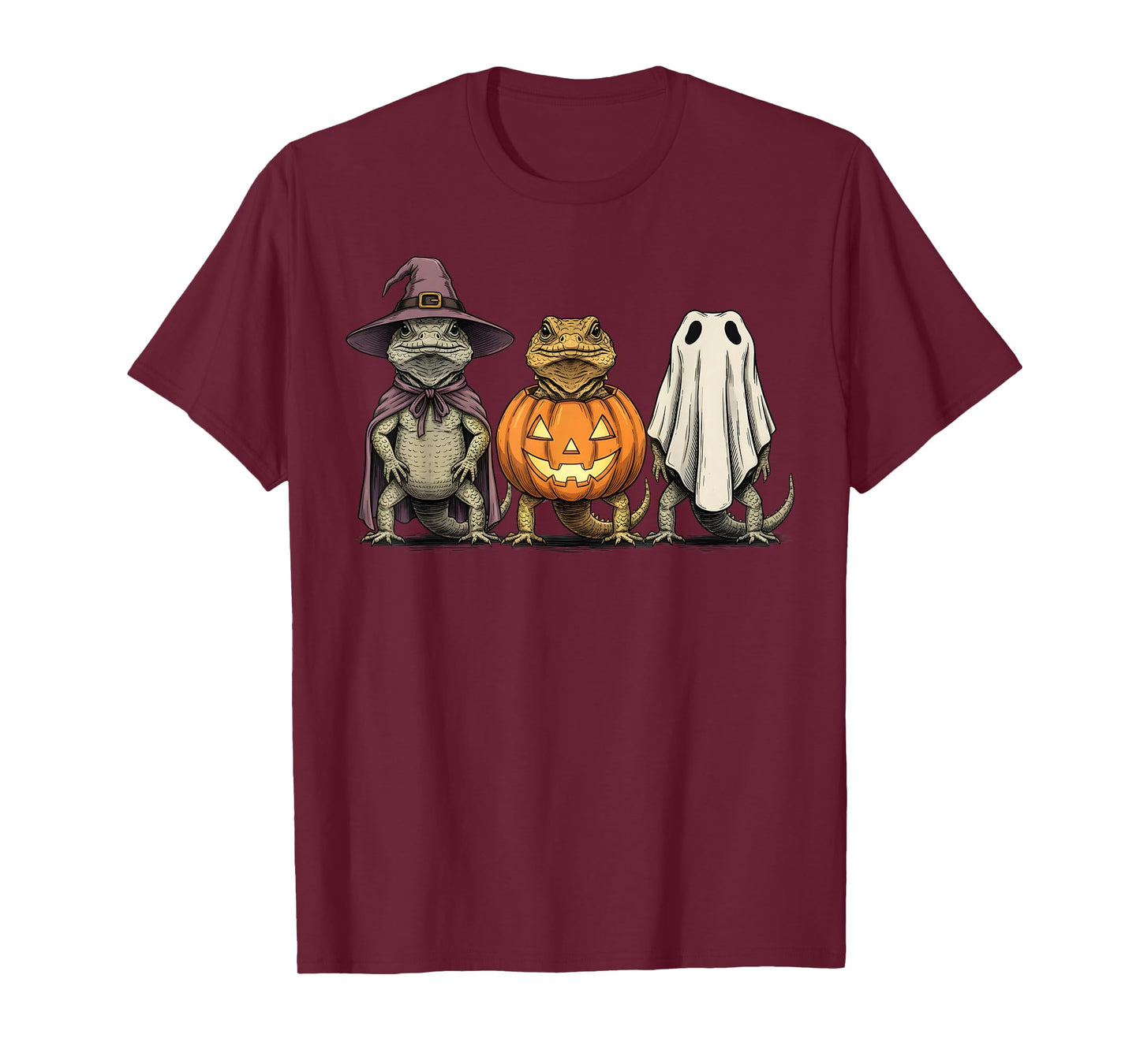 Spooky Ghost Uromastyx Lover Pumpkin Halloween T-Shirt