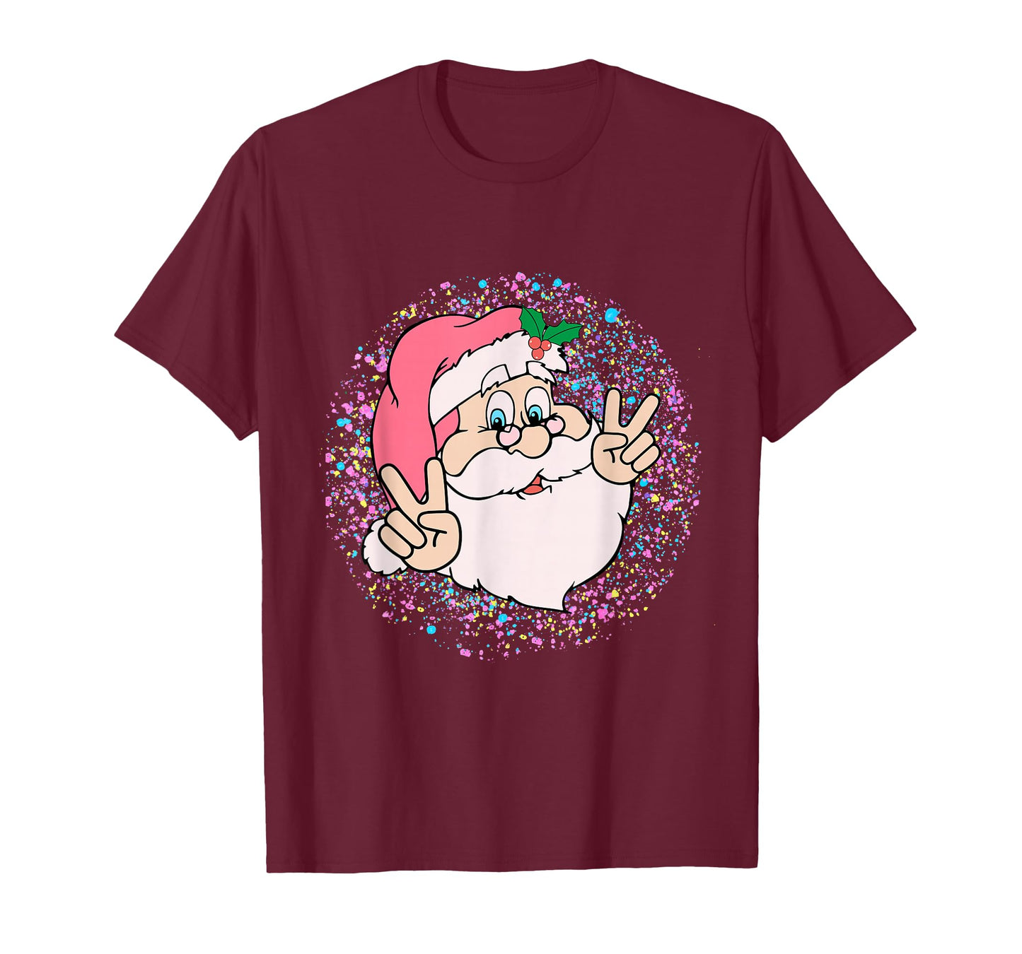 Coquette Christmas Pink Santa Watercolor Tis The Season Xmas T-Shirt