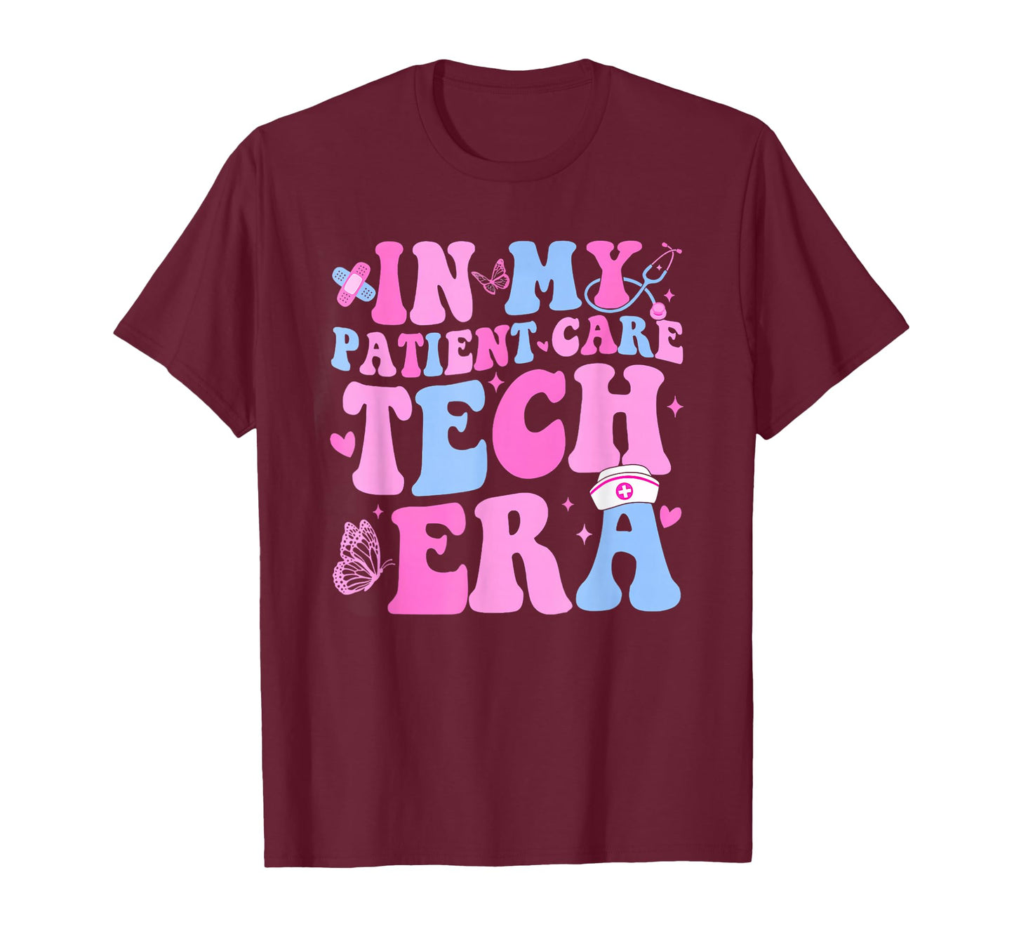 Retro Groovy in My Patient Care Technician Era Pct Nurse Cna T-Shirt