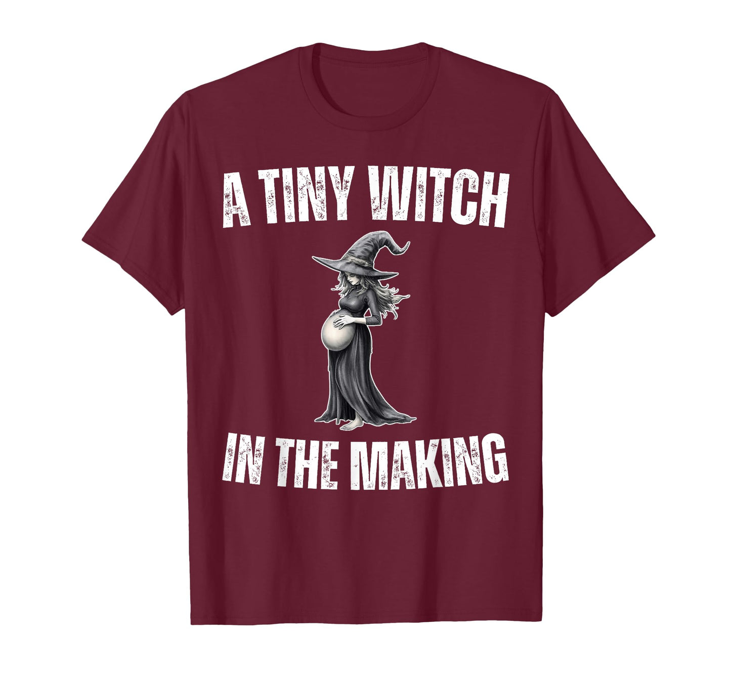 A Tiny Witch in The Making Halloween Pregnancy Announcement T-Shirt