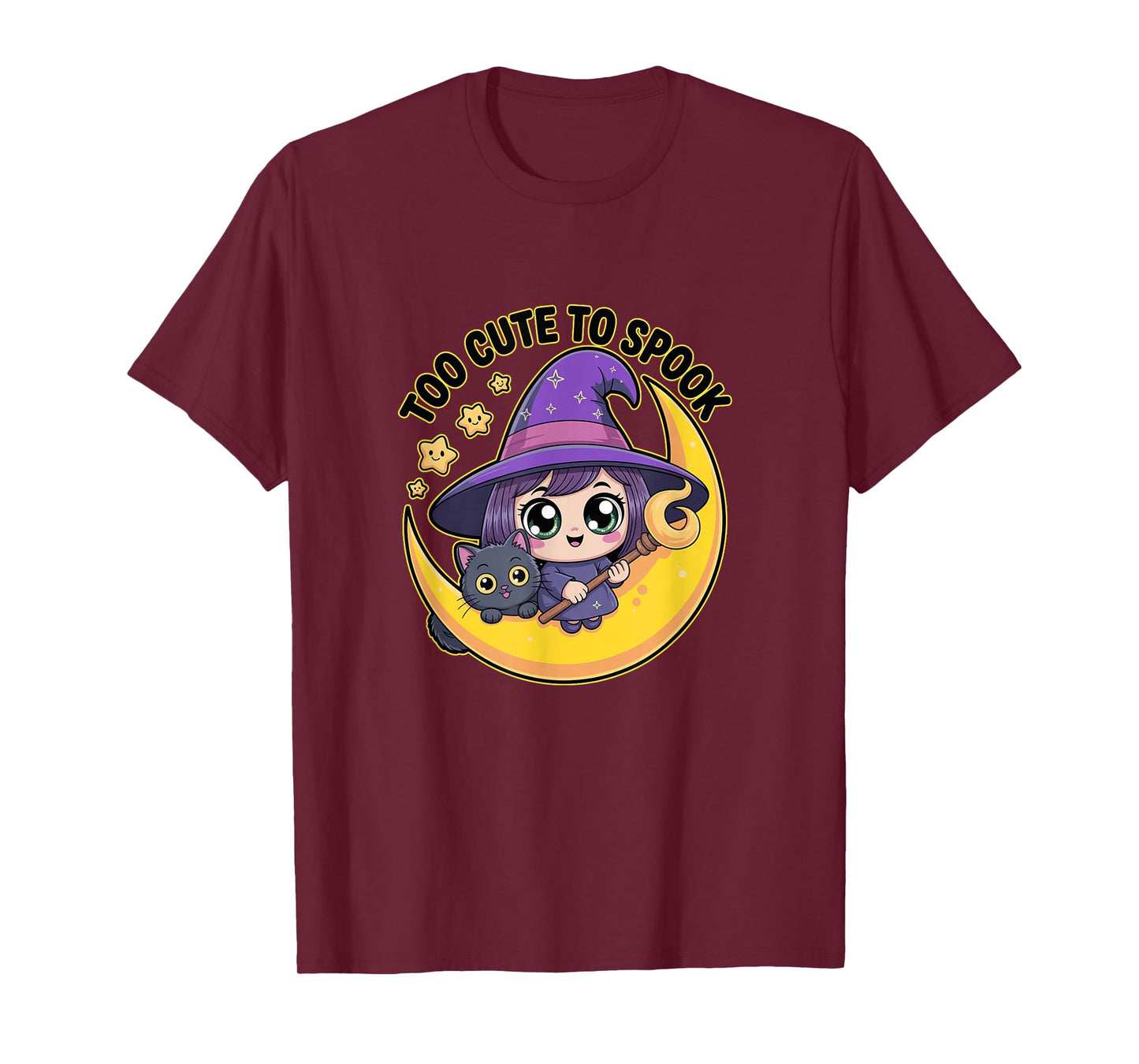 Funny Witch Too Cute to SPOOK Halloween T-Shirt