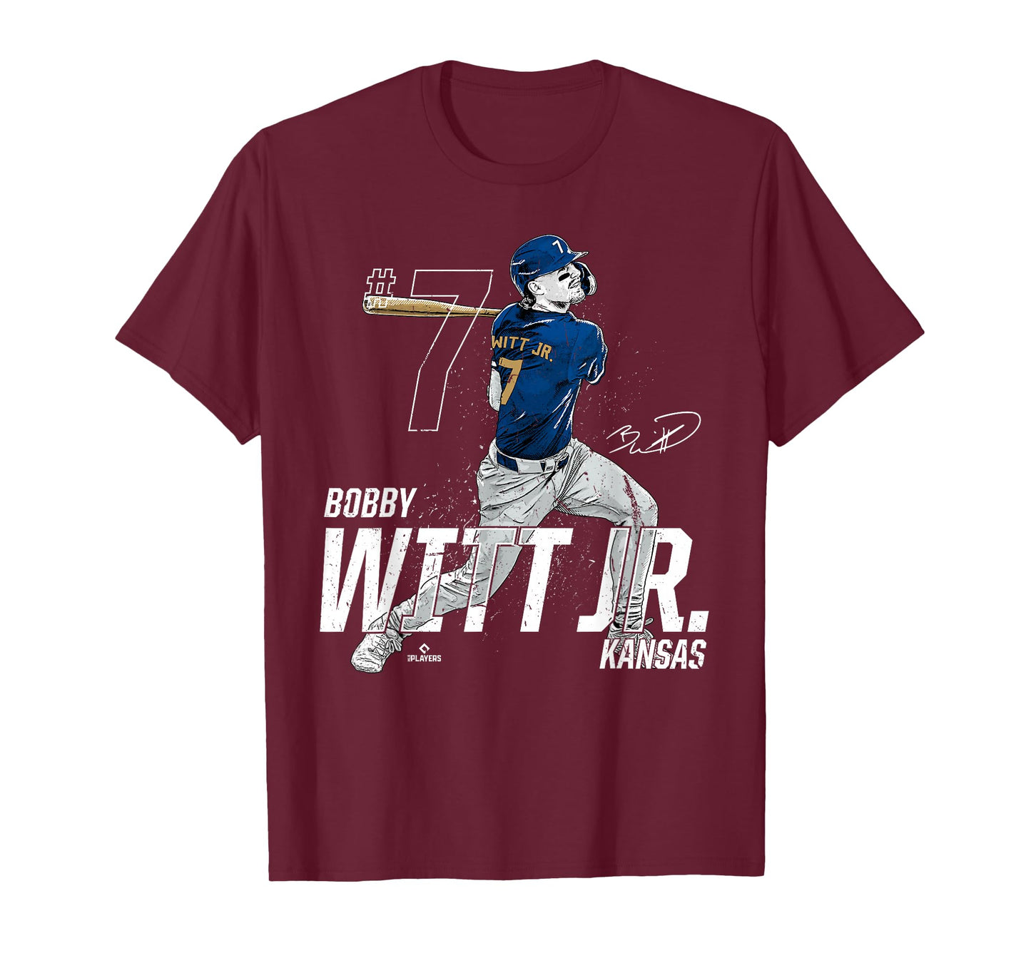 Dynamic Pose Bobby Witt Jr Kansas City Baseball MLBPA T-Shirt