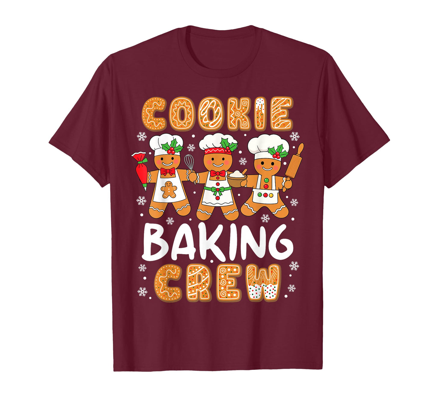 Cookie Baking Crew Christmas Funny Gingerbread Lovers Kids T-Shirt