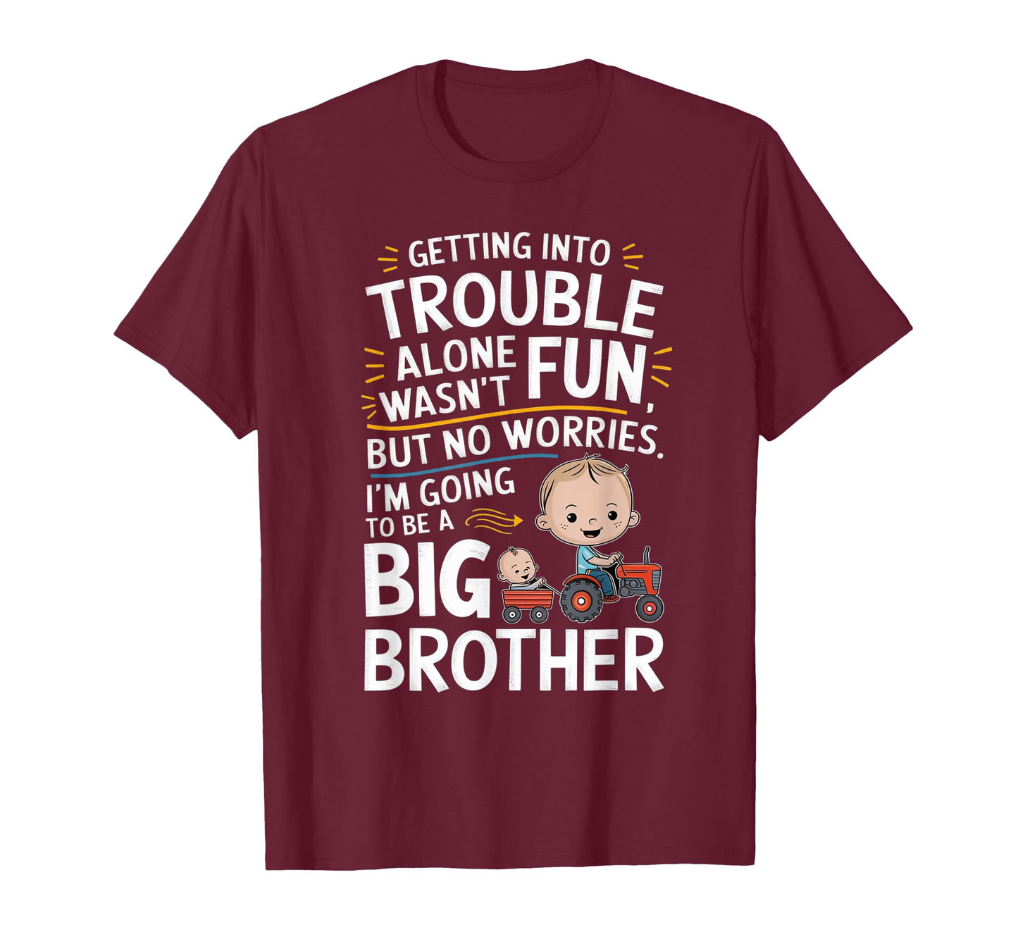 Promoted to Big Design Brother Funny Tractor Toddlers & Kids T-Shirt