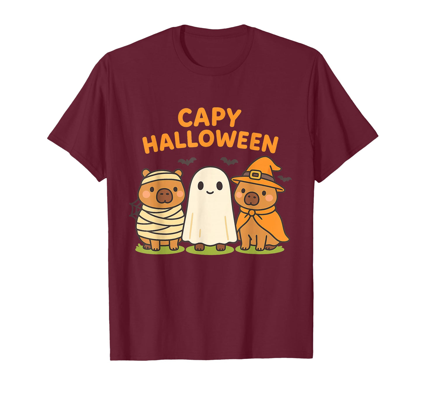 Capy Halloween Boys Girls Cute Capybara Halloween Costume T-Shirt