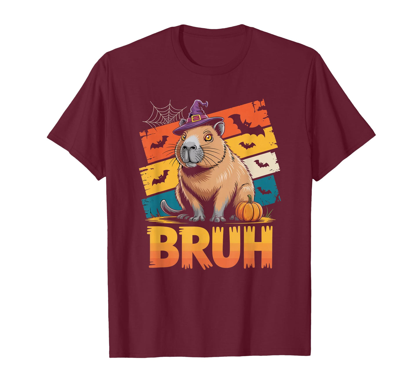Bruh Capybara Witch Hat Funny Meme Halloween Shirt T-Shirt